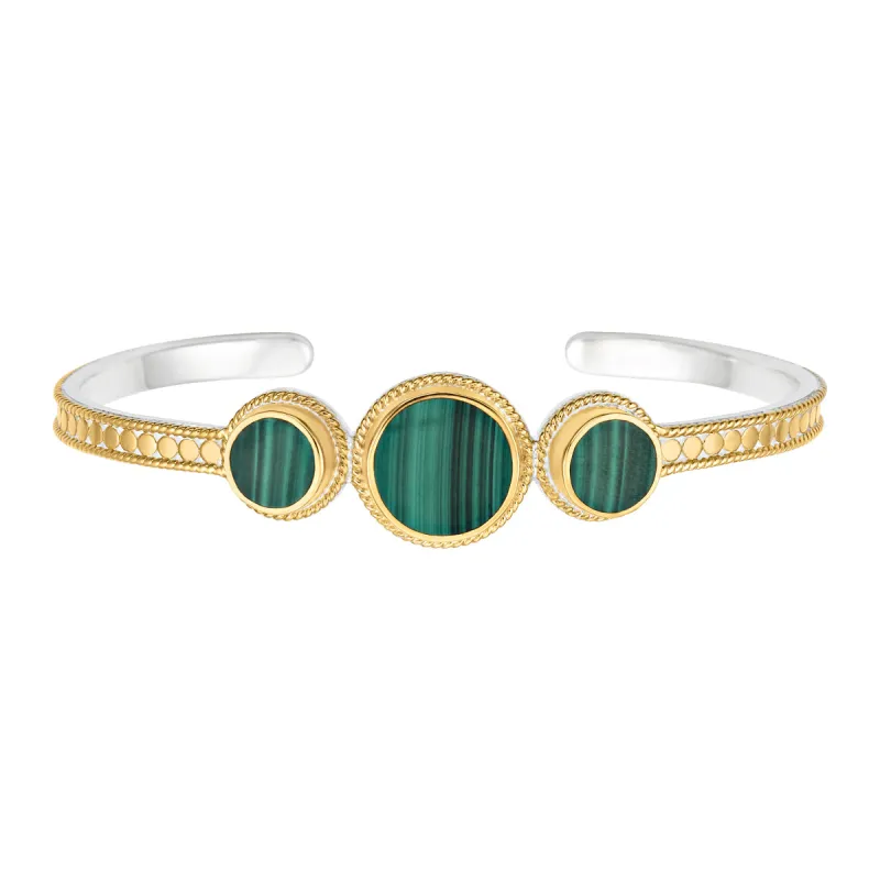 Malachite Triple Stone Cuff sold by Anna Beck