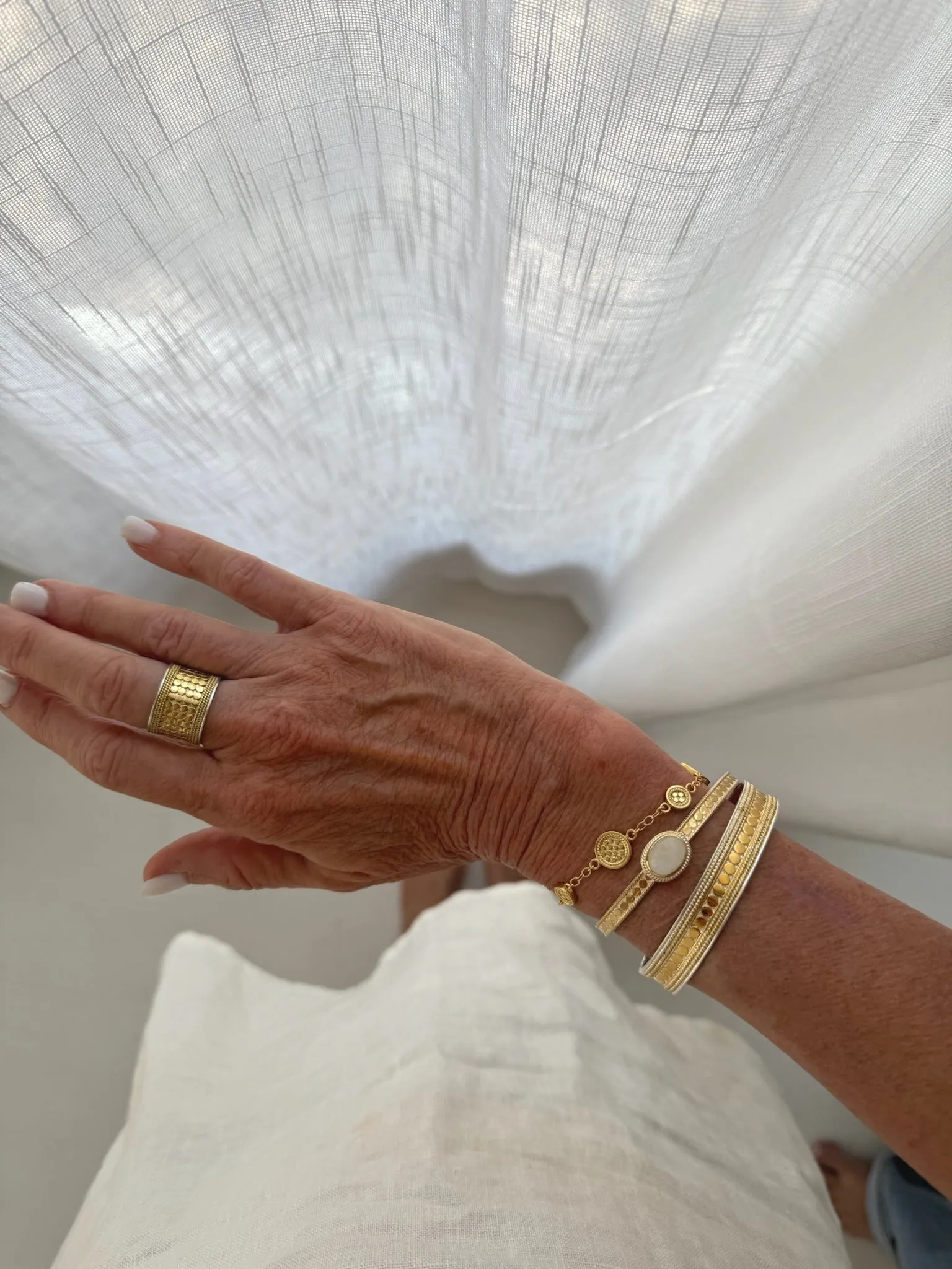 Rainbow Moonstone Cuff sold by Anna Beck product image thumbnail 4