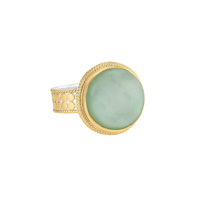 Green Quartz Circle Ring sold by Anna Beck