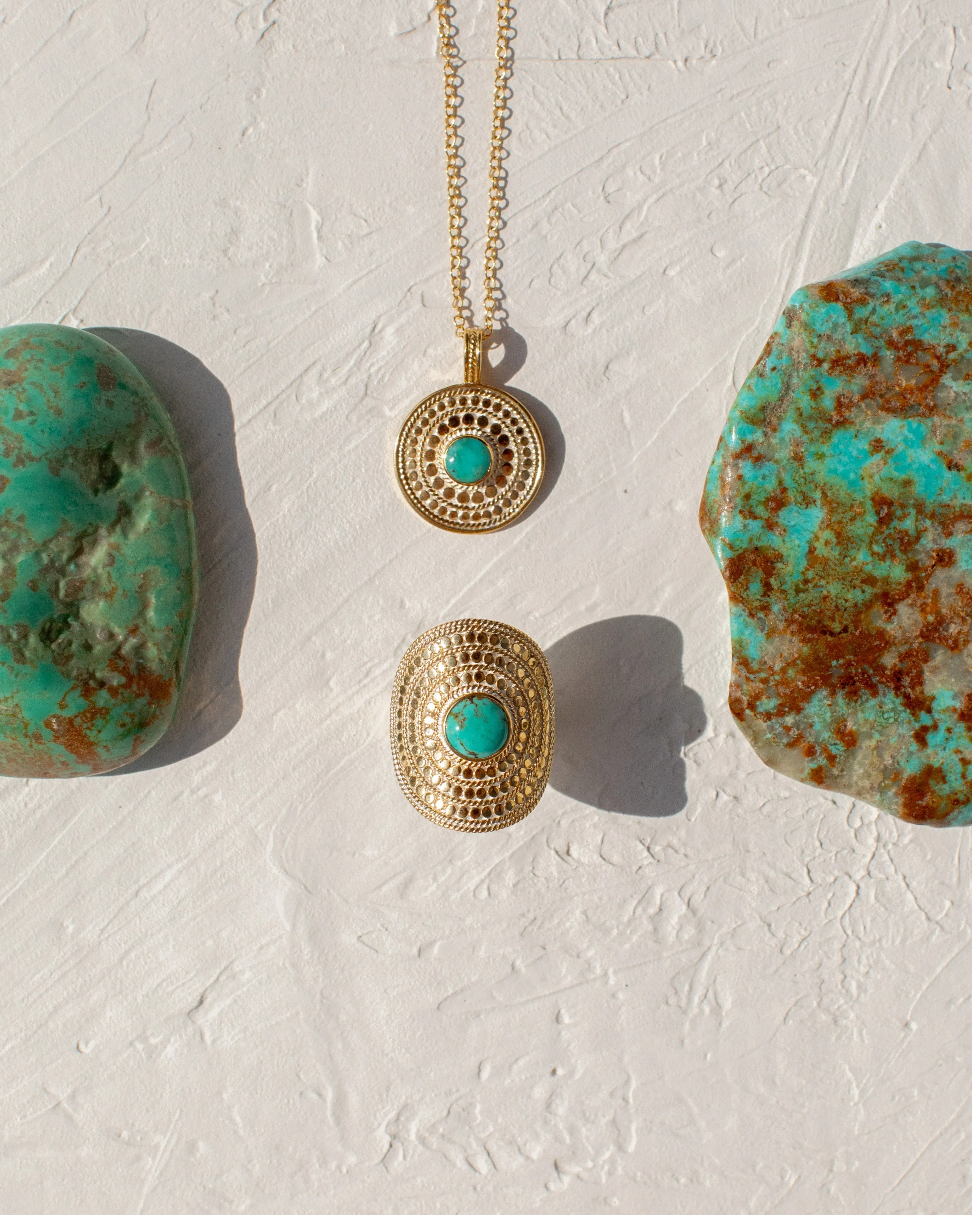 Blue Turquoise Shield Ring sold by Anna Beck product image thumbnail 3