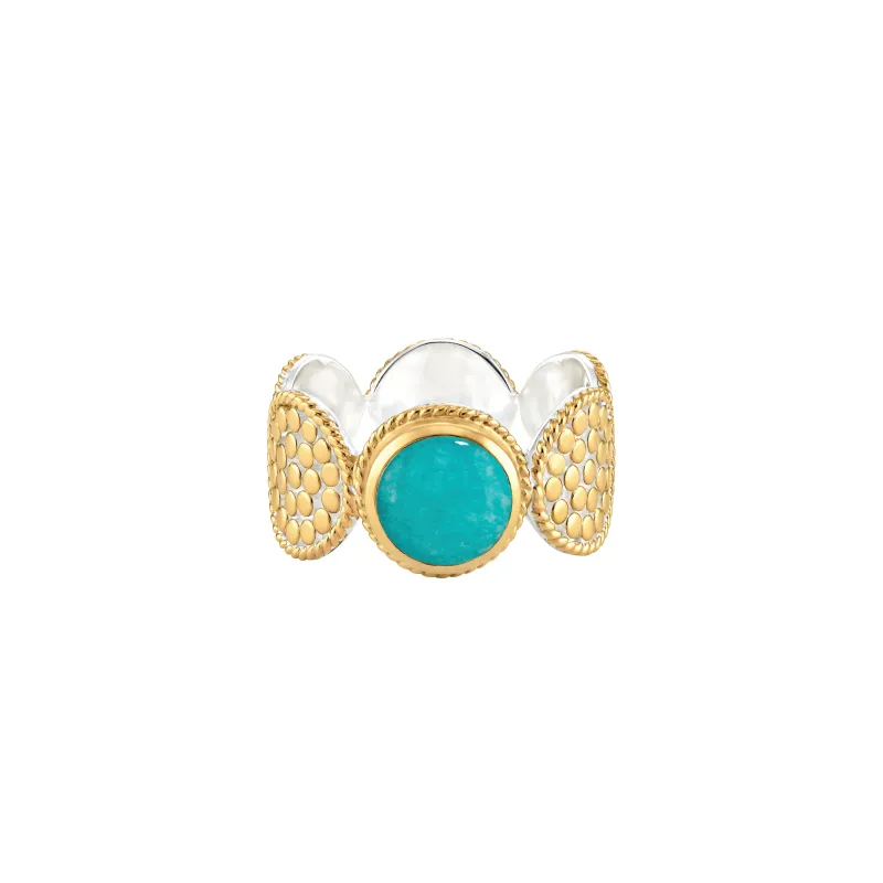 Amazonite Disc Ring sold by Anna Beck