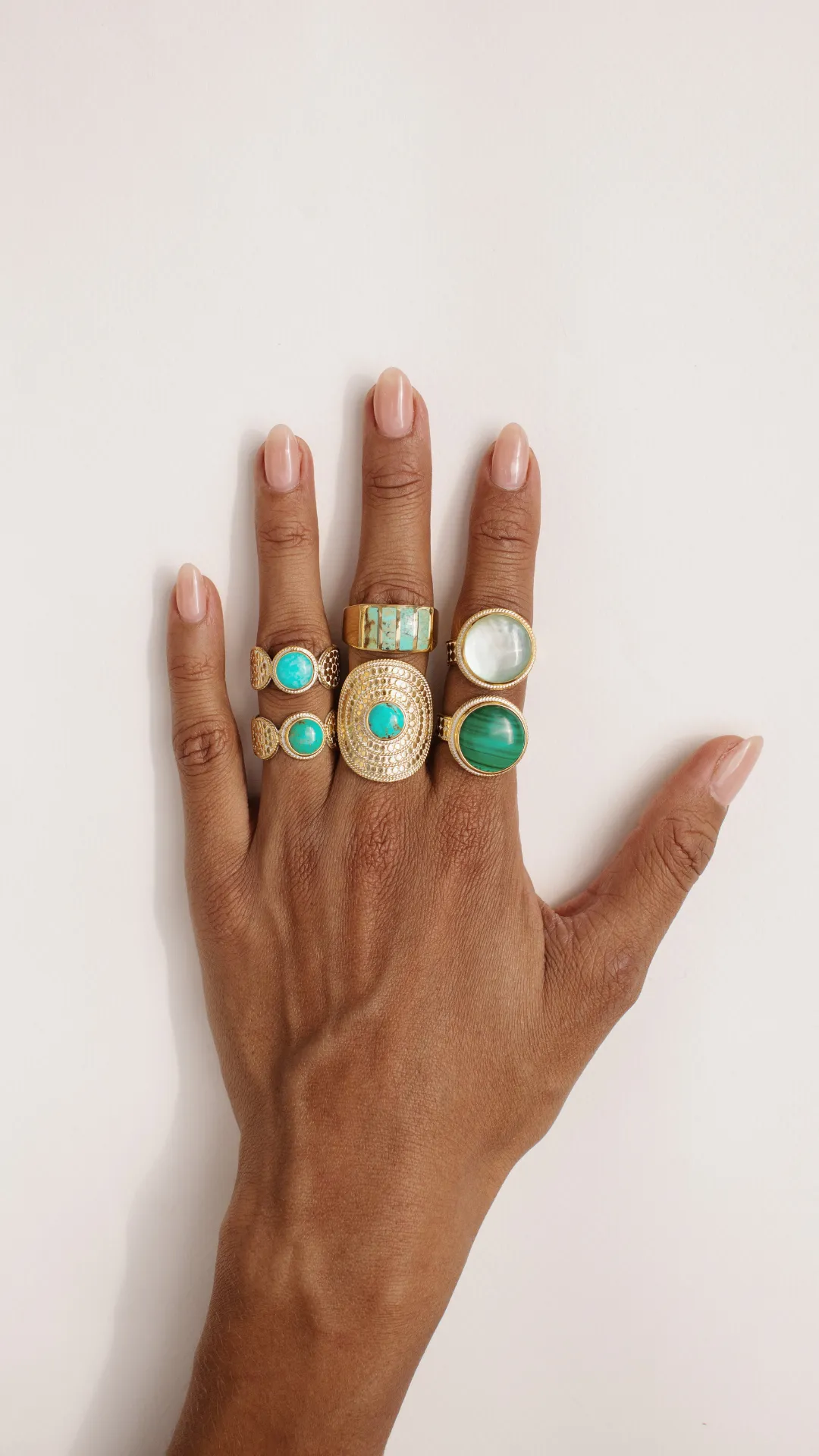 Green Turquoise Disc Ring sold by Anna Beck product image thumbnail 2