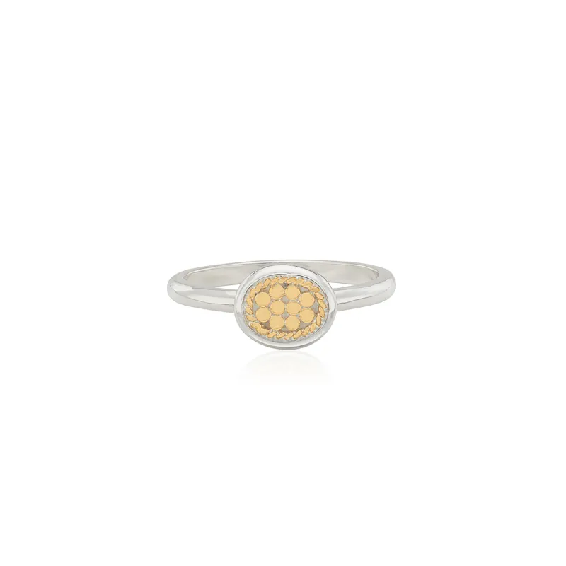 Classic Oval Stacking Ring - Gold & Silver sold by Anna Beck