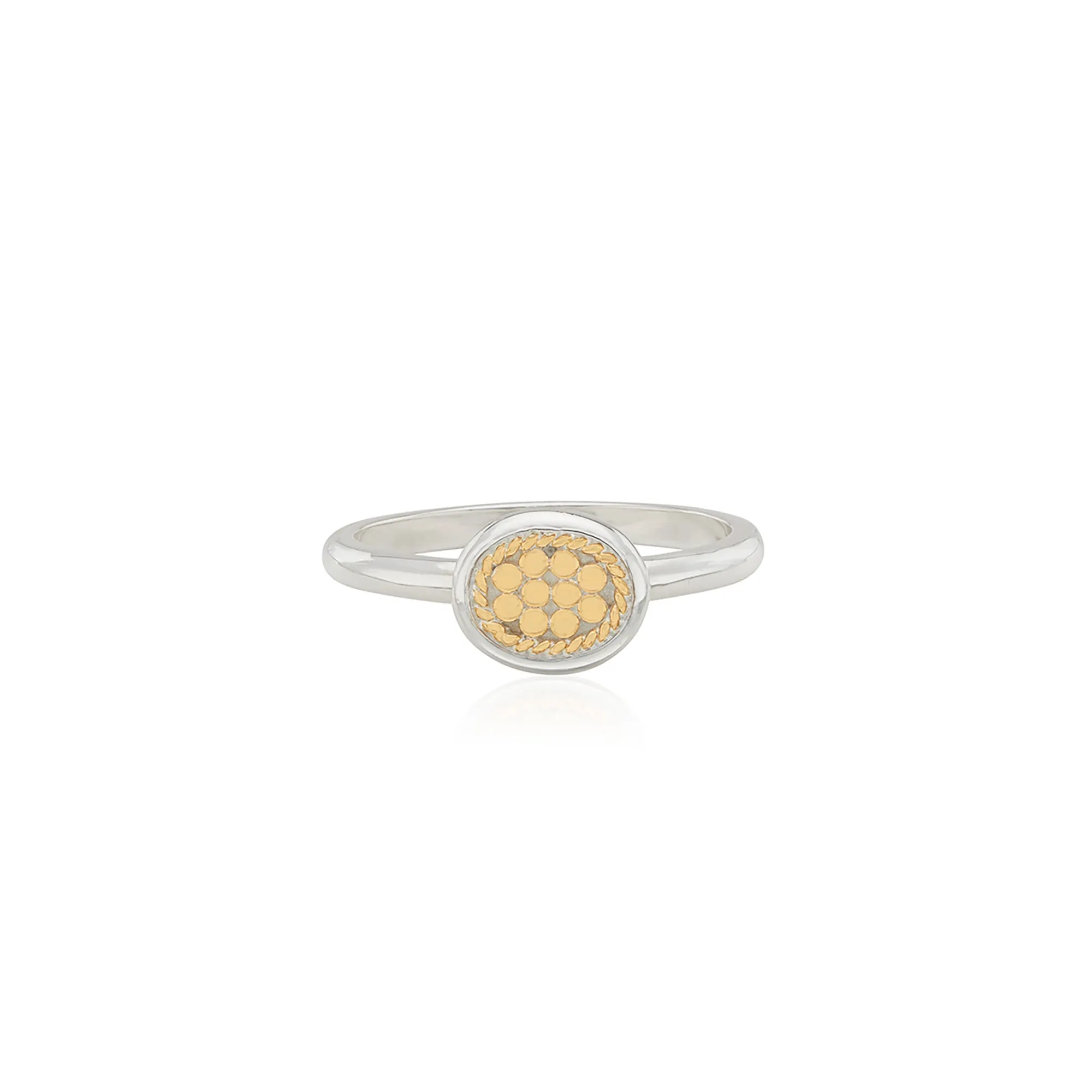 Classic Oval Stacking Ring - Gold & Silver sold by Anna Beck