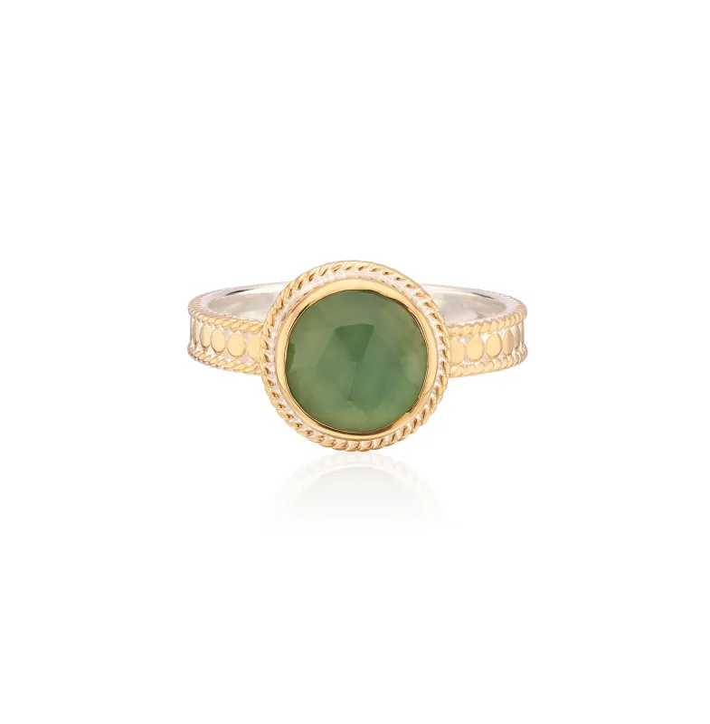 Small Round Green Quartz Ring sold by Anna Beck