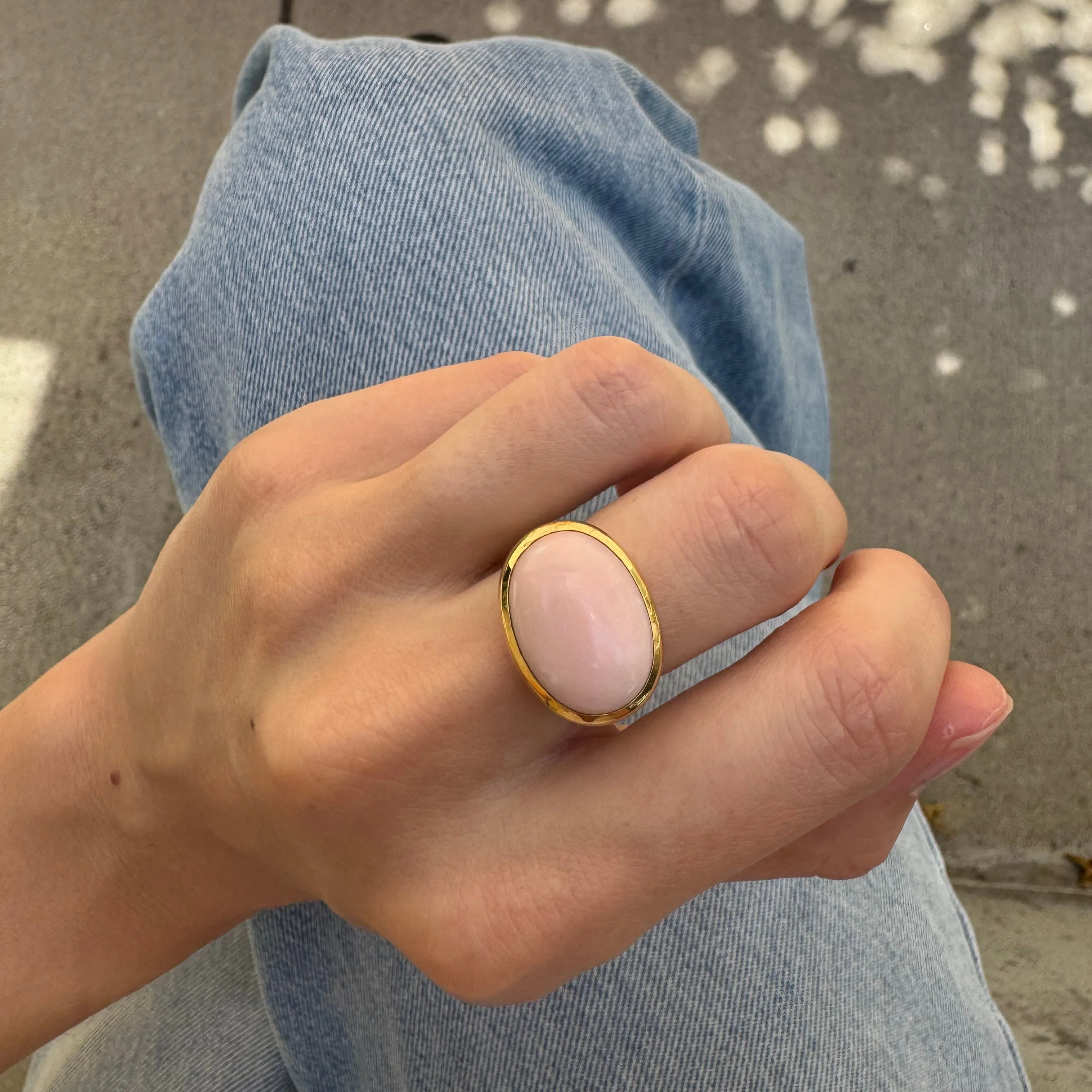 Medium Oval Pink Opal Ring sold by Anna Beck product image thumbnail 3