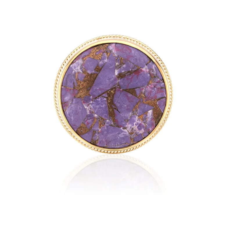 Purple Copper Turquoise Cocktail Ring sold by Anna Beck