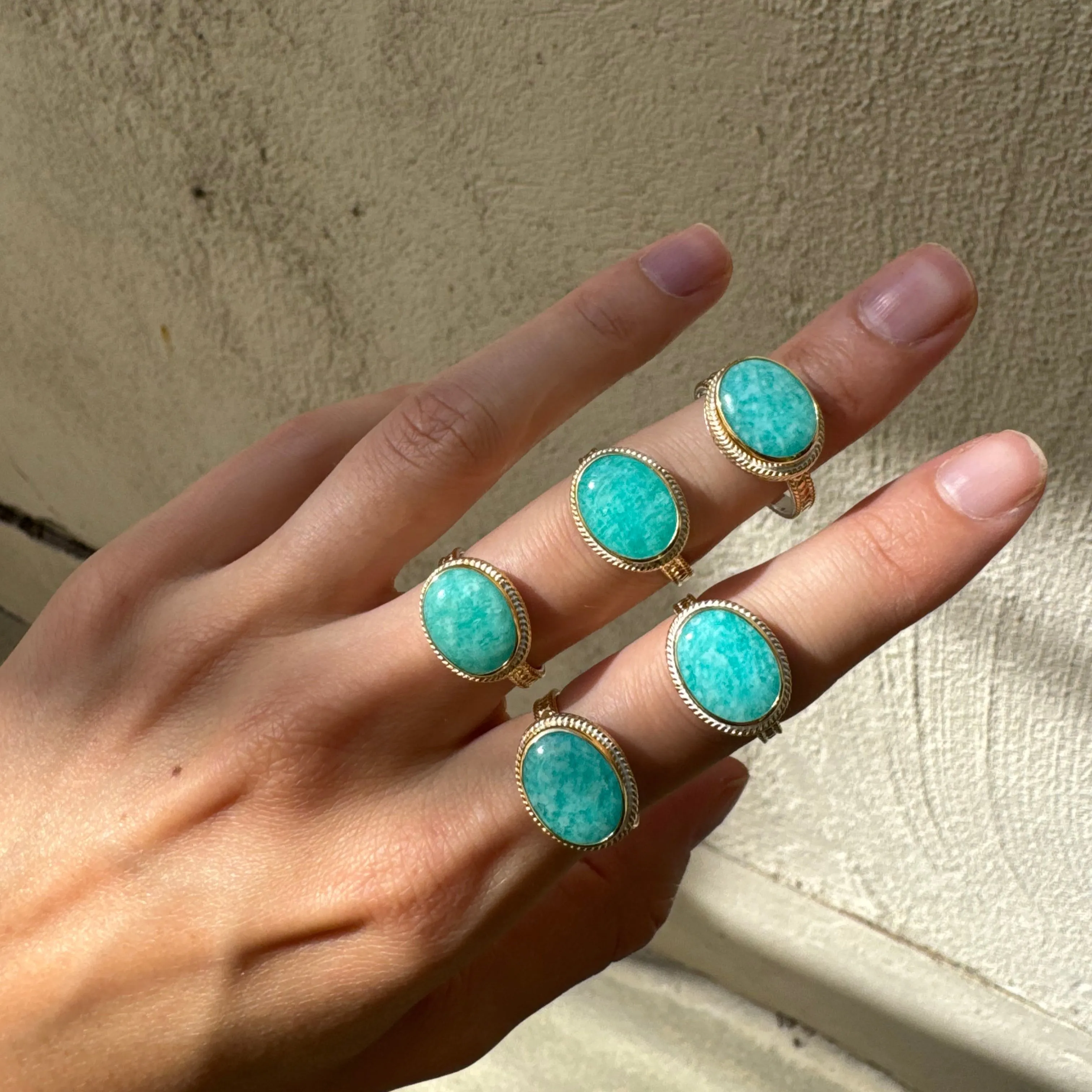 Amazonite Oval Ring sold by Anna Beck product image thumbnail 3