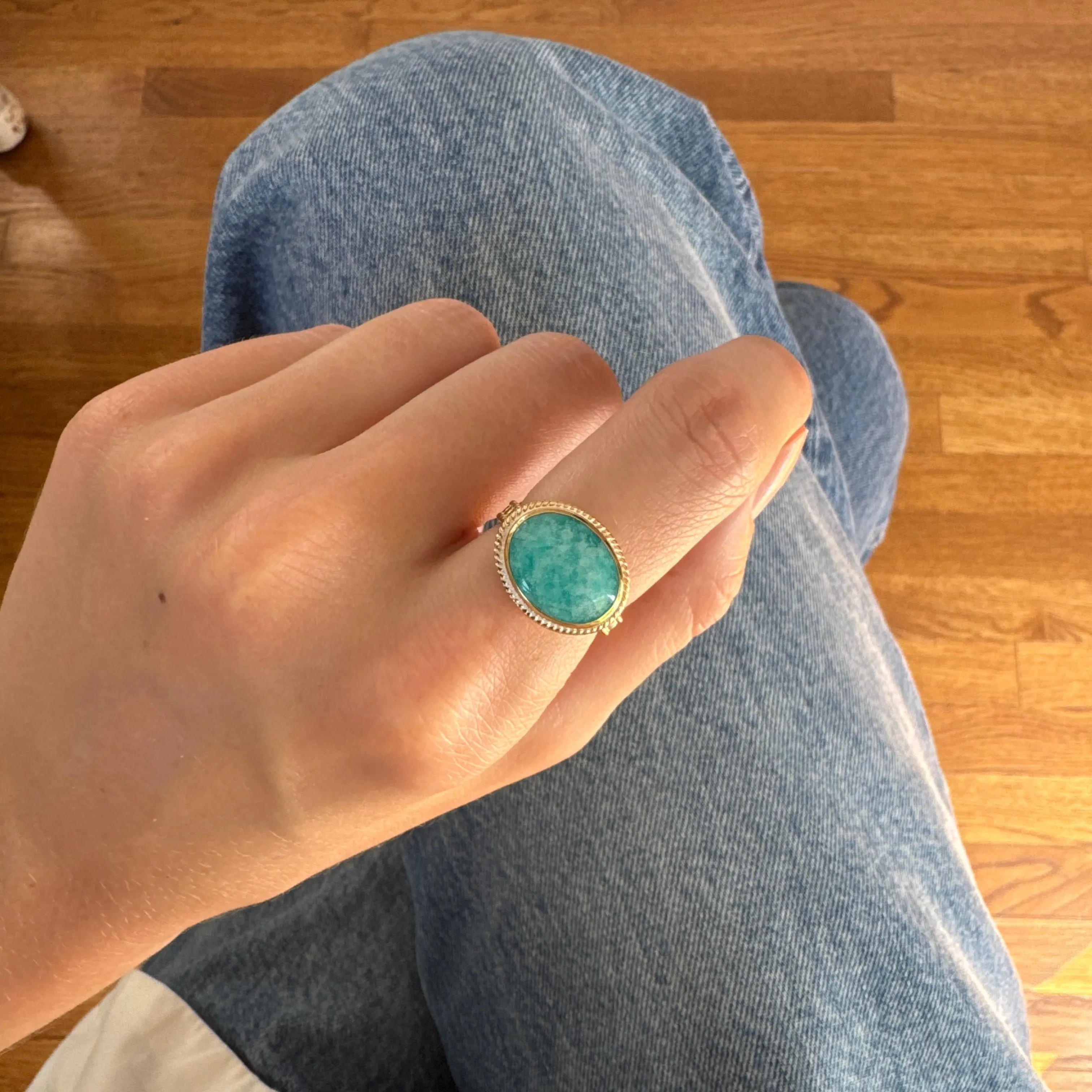 Amazonite Oval Ring sold by Anna Beck product image thumbnail 2