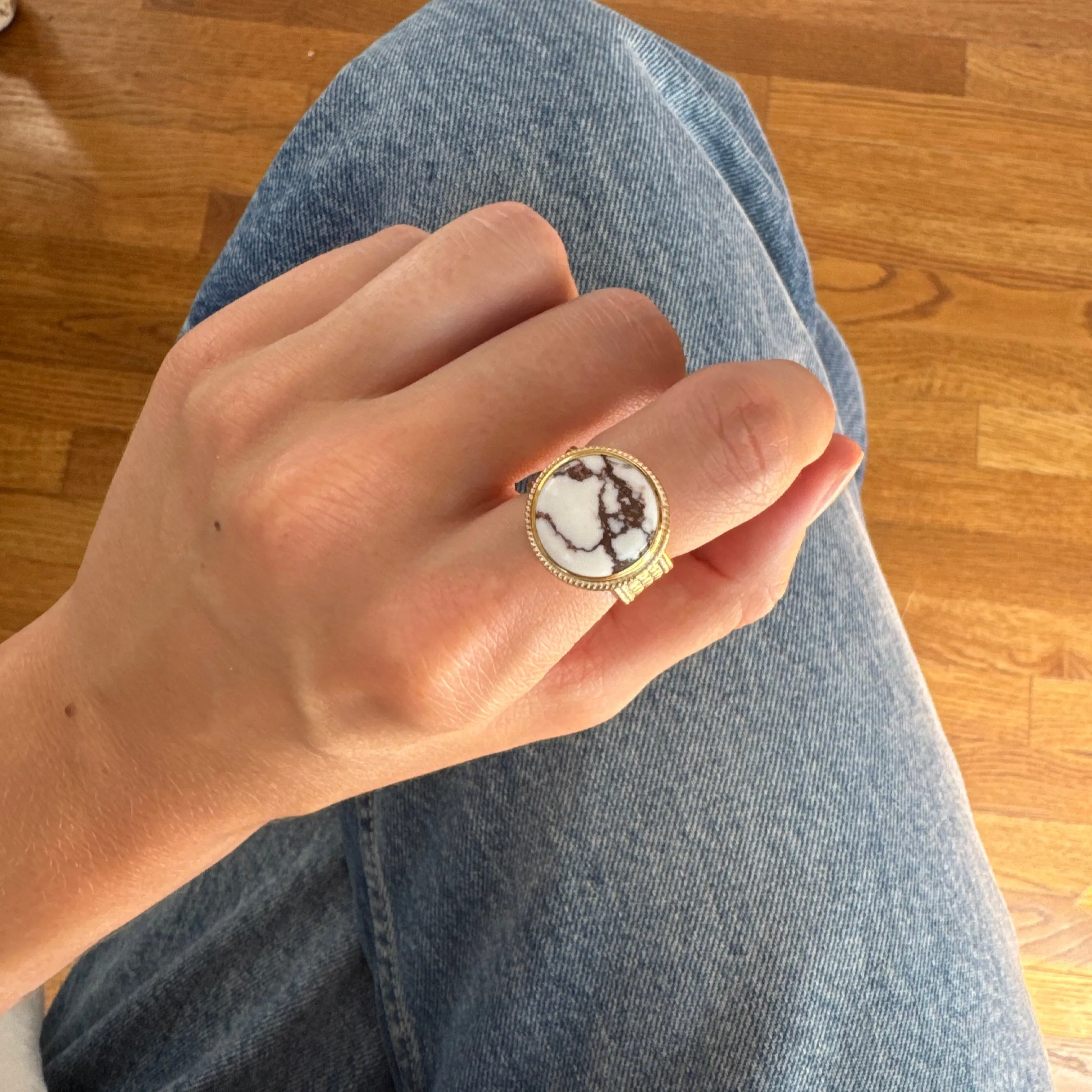 White Buffalo Medium Cocktail Ring sold by Anna Beck product image thumbnail 2