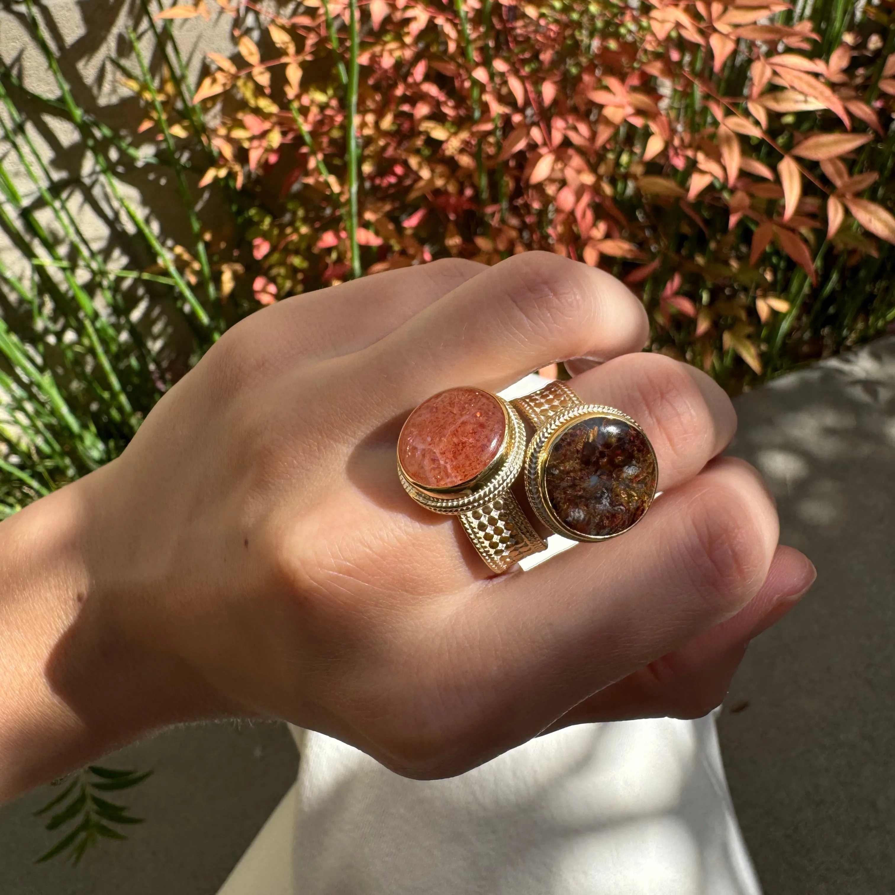 Red-Brown Pietersite Cocktail Ring sold by Anna Beck product image thumbnail 3