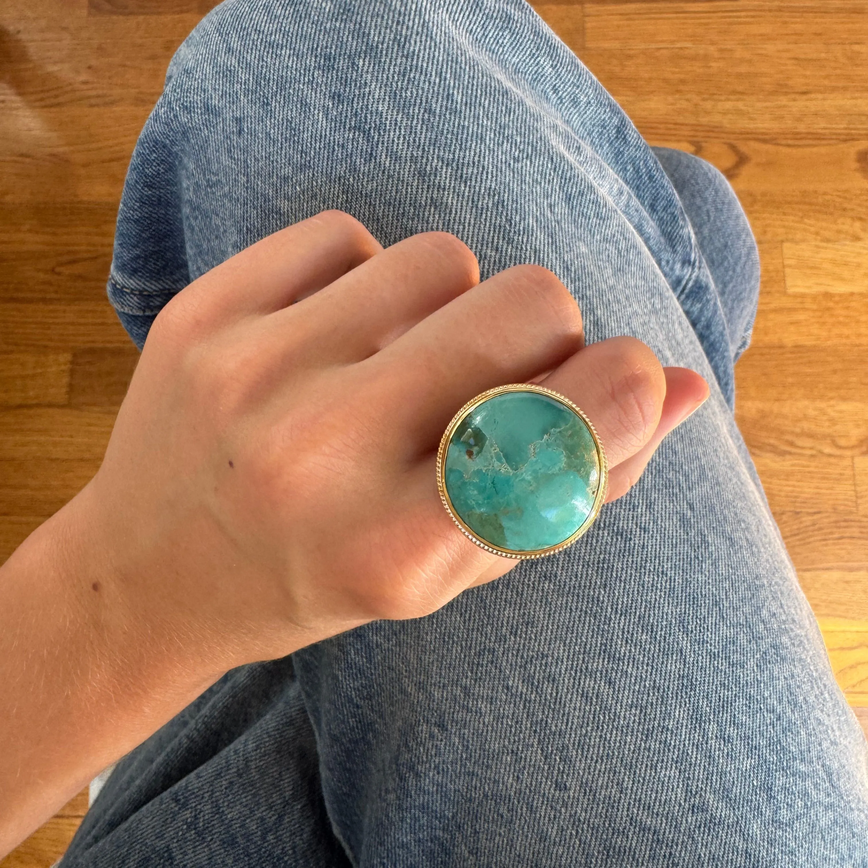 Turquoise Large Cocktail Ring sold by Anna Beck product image thumbnail 2