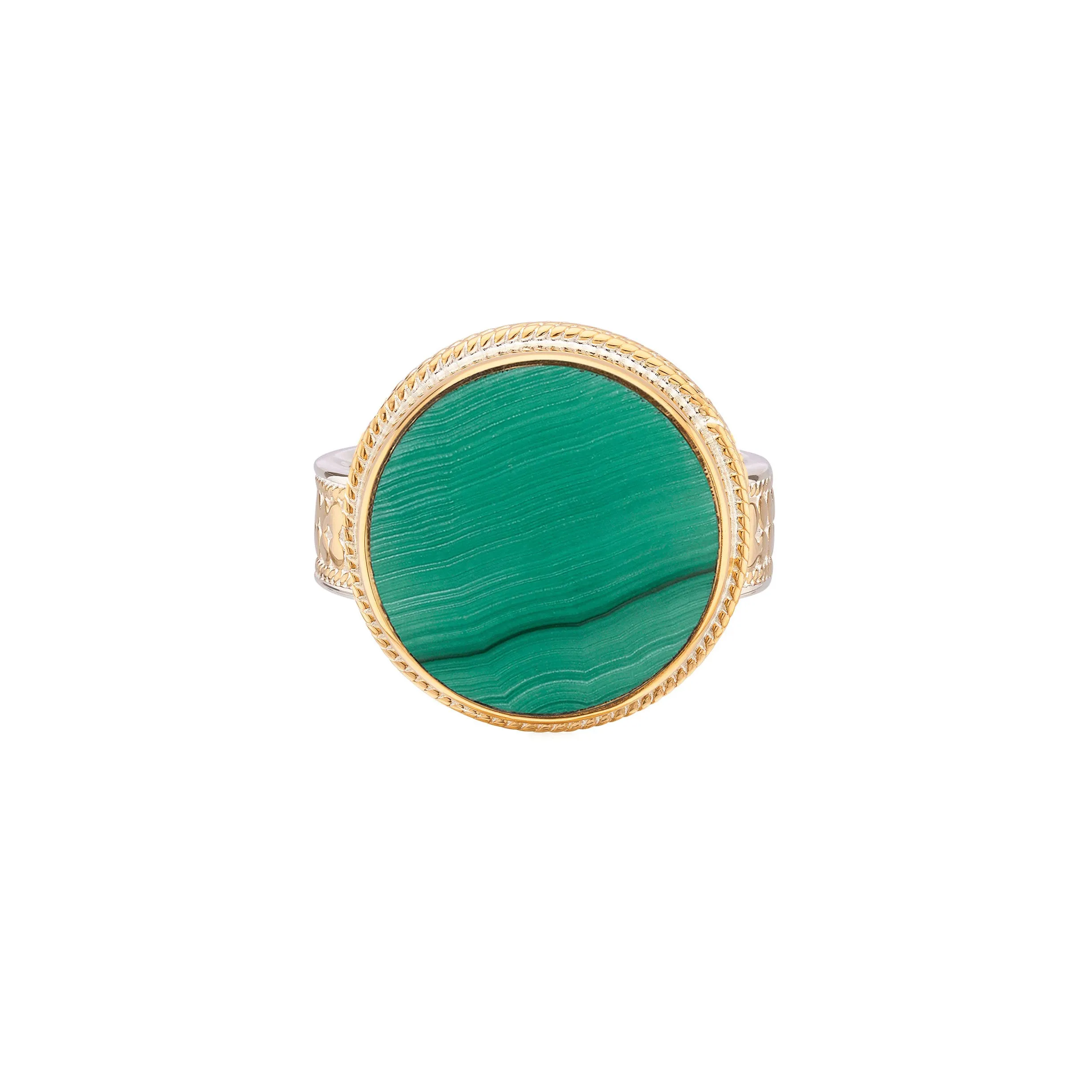 Malachite Medium Round Ring sold by Anna Beck