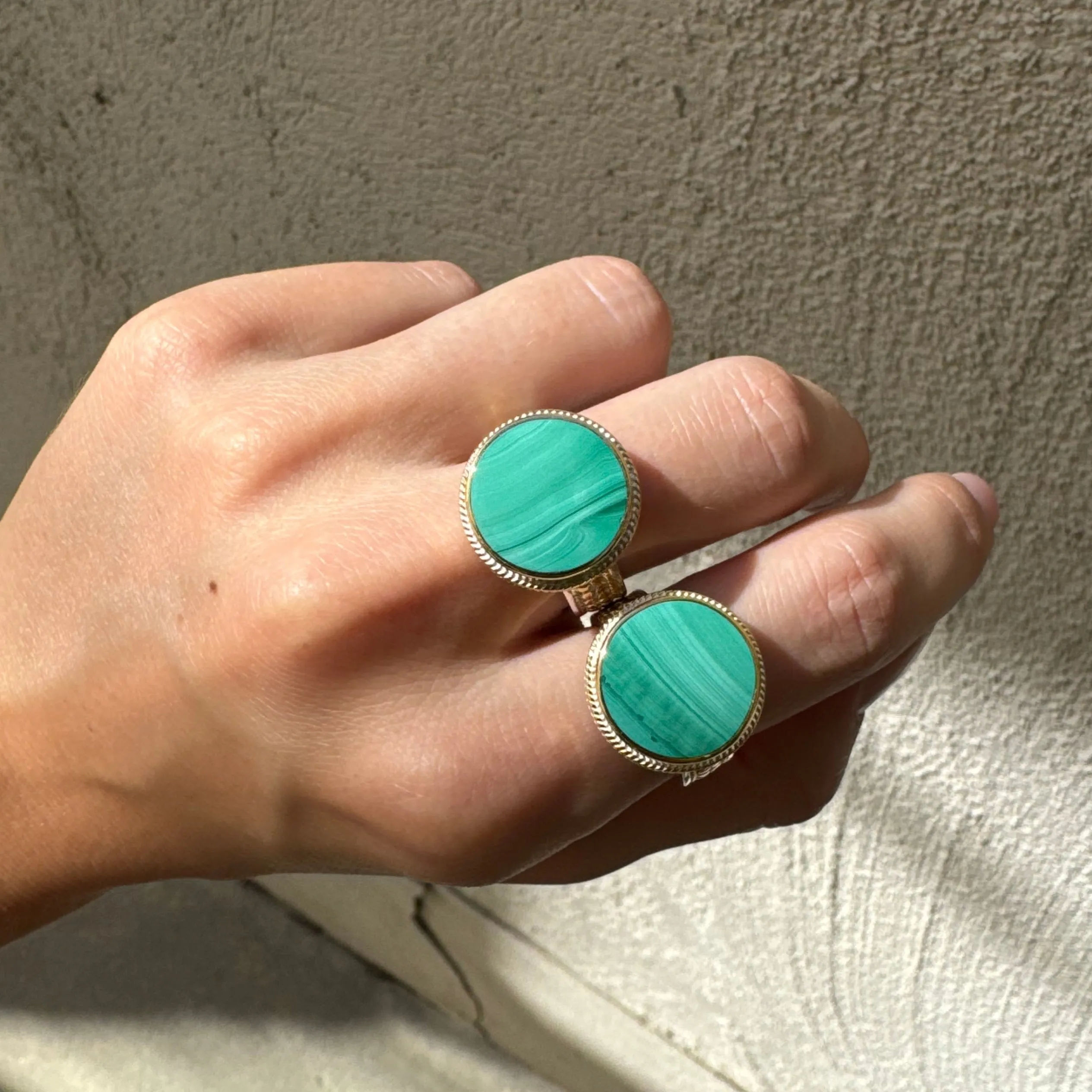 Malachite Medium Round Ring sold by Anna Beck product image thumbnail 3