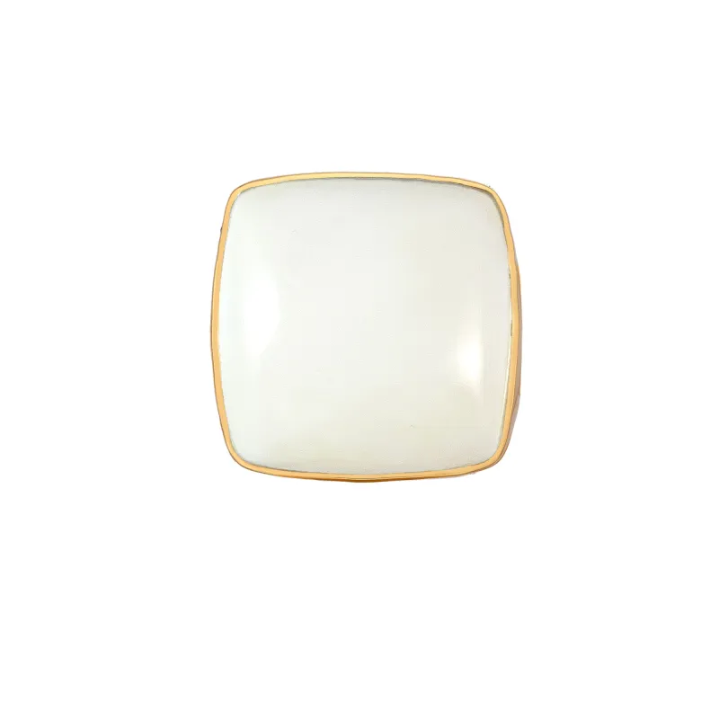 White Opal Cushion Ring sold by Anna Beck