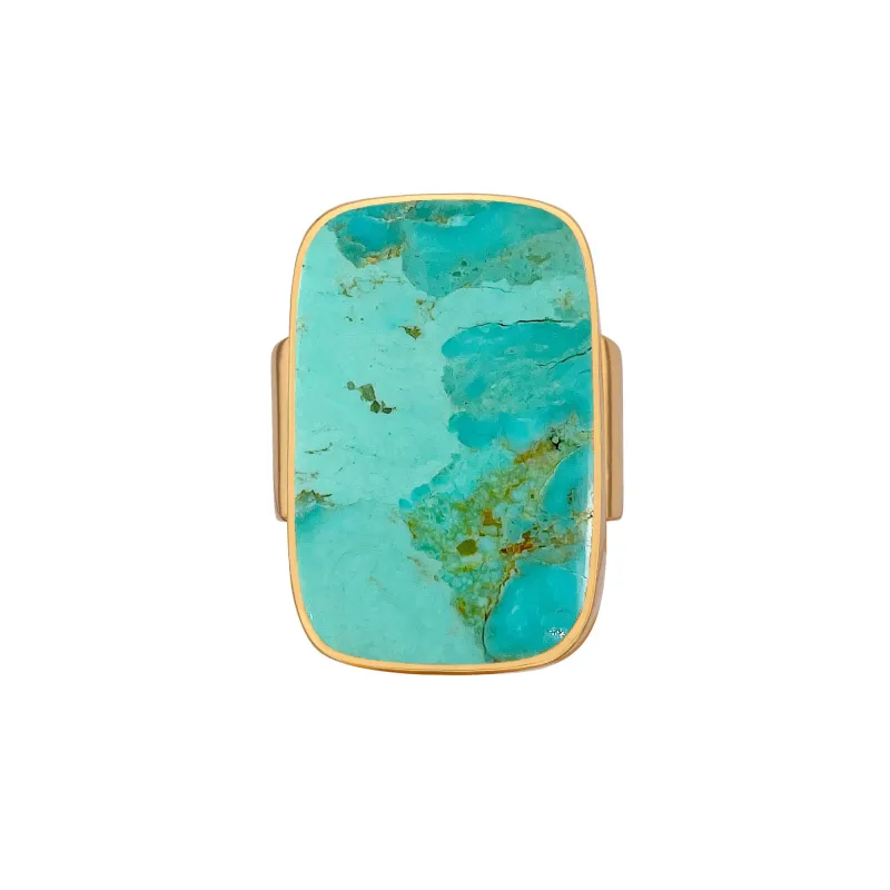 Turquoise Large Cushion Ring sold by Anna Beck