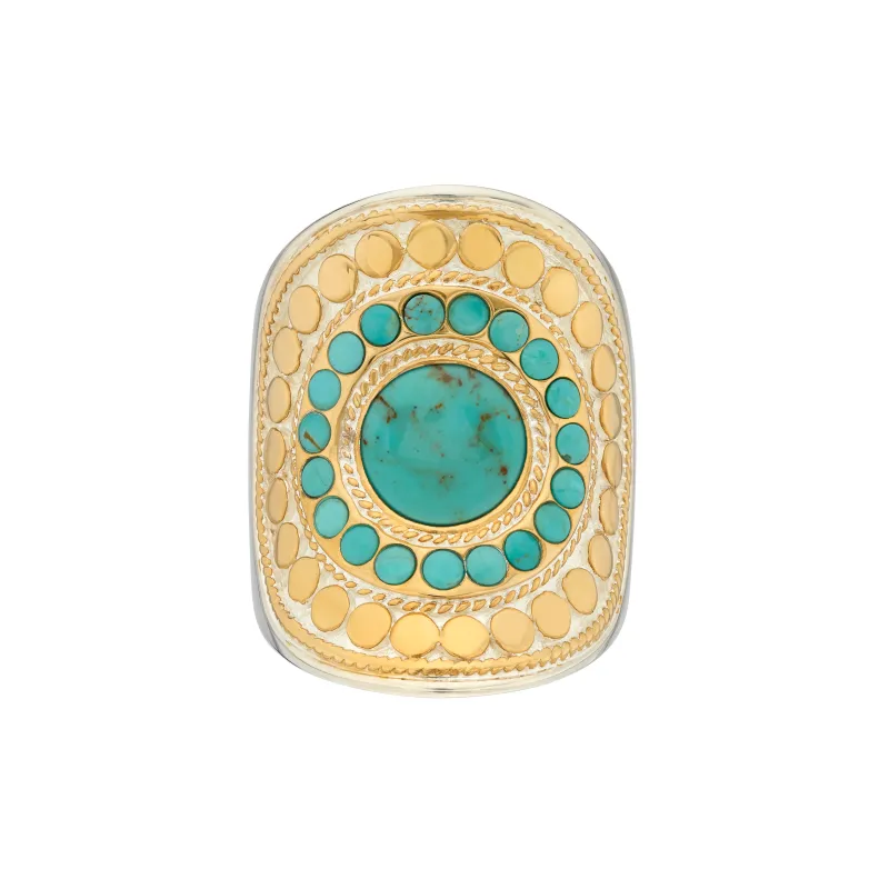 Turqoise Pave Saddle Ring sold by Anna Beck