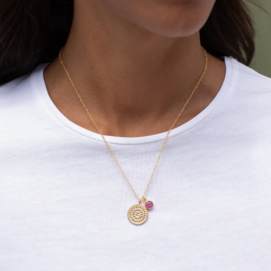 Circle of Life Pendant Necklace – Pink Ruby sold by Anna Beck product image thumbnail 2