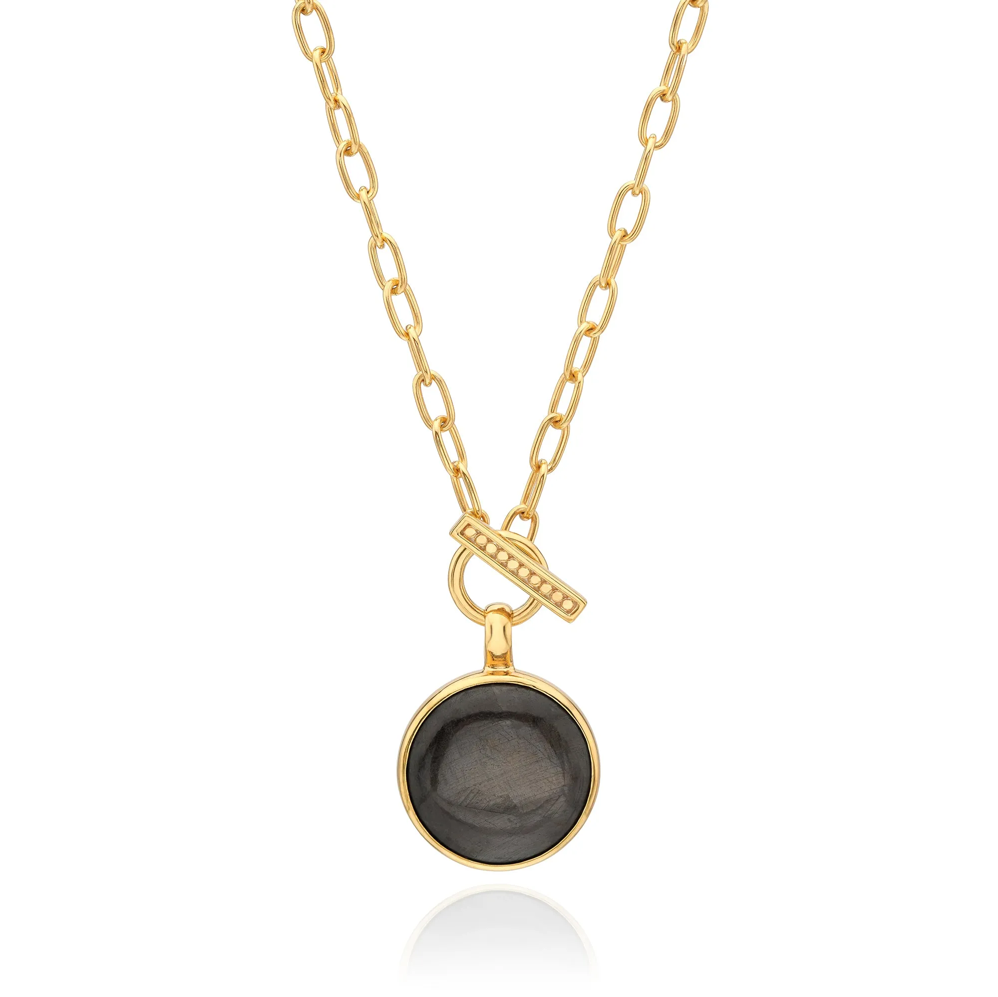 Grey Sapphire Toggle Necklace sold by Anna Beck