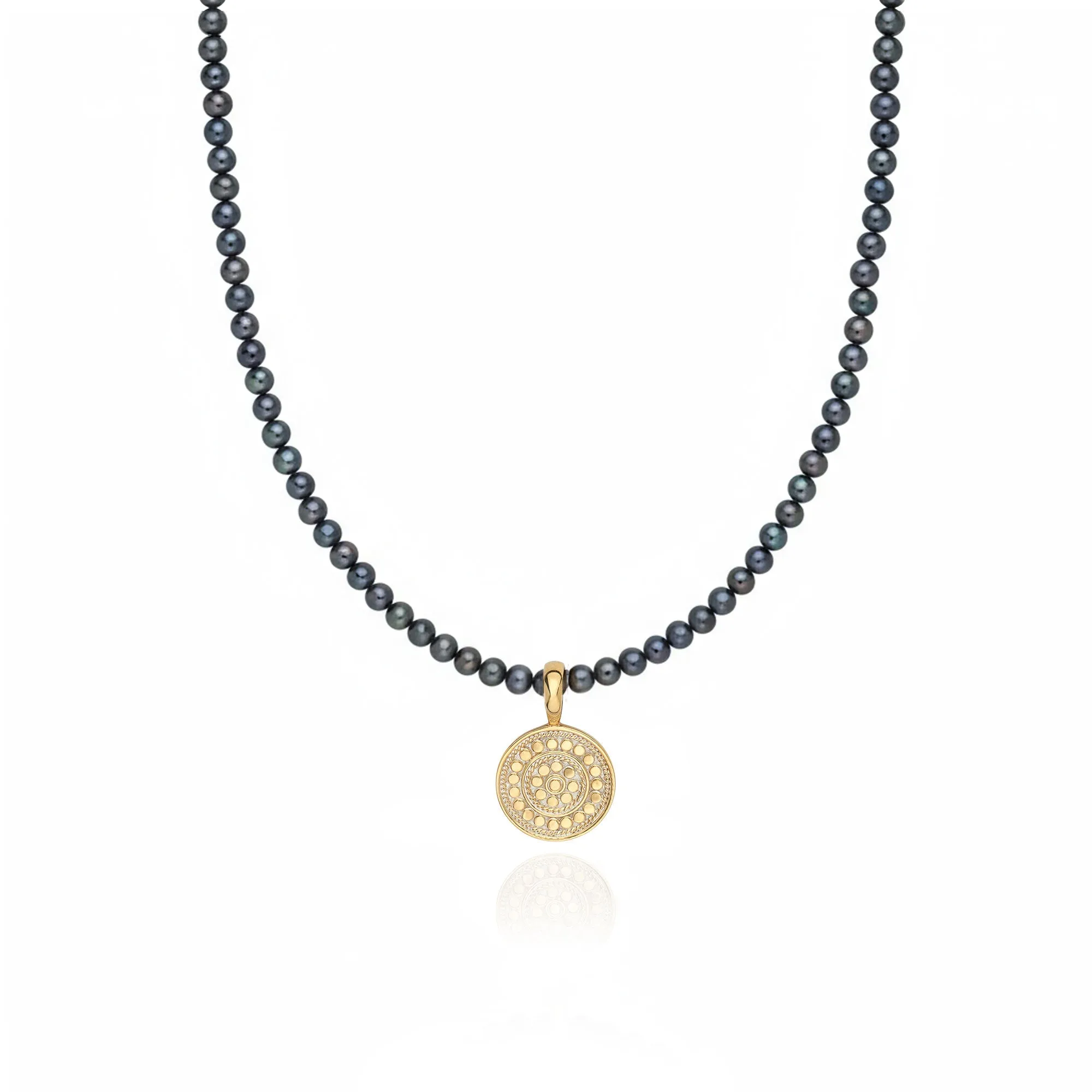 Blue Pearl Beaded Pendant Necklace sold by Anna Beck