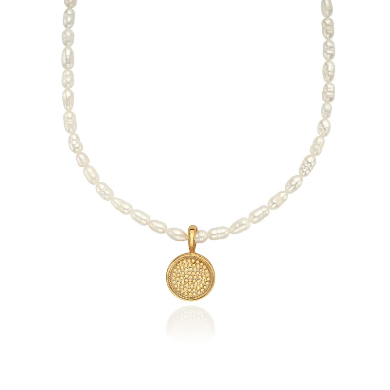 Pearl Beaded Pendant Necklace sold by Anna Beck