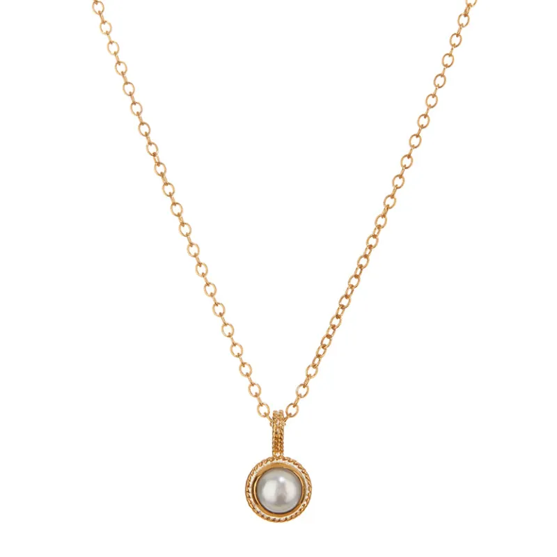 Small Natural Pearl Drop Necklace sold by Anna Beck