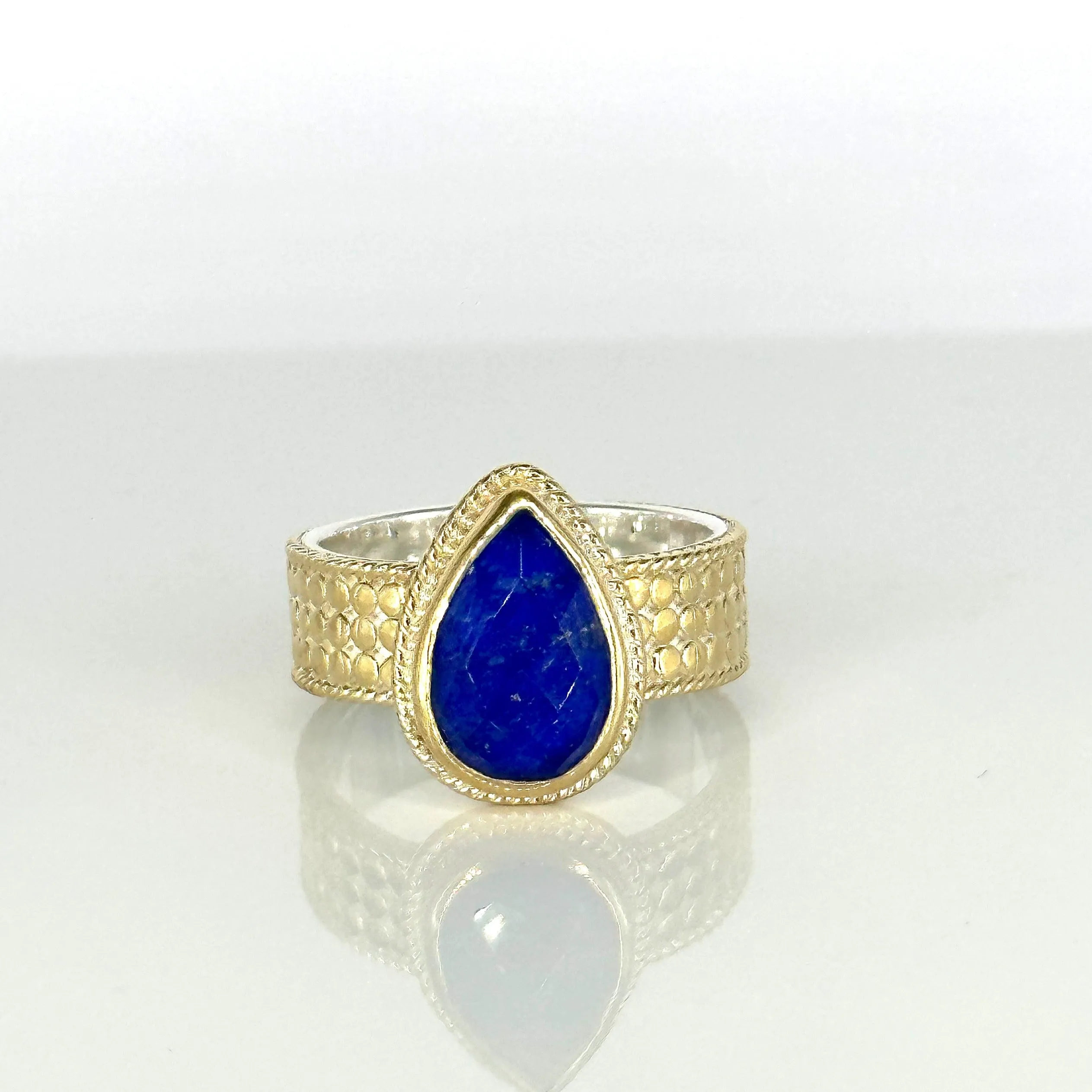 Lapis Drop Cocktail Ring sold by Anna Beck