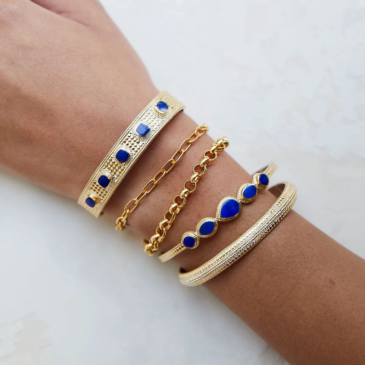 Lapis Multi Stone Cuff sold by Anna Beck product image thumbnail 2