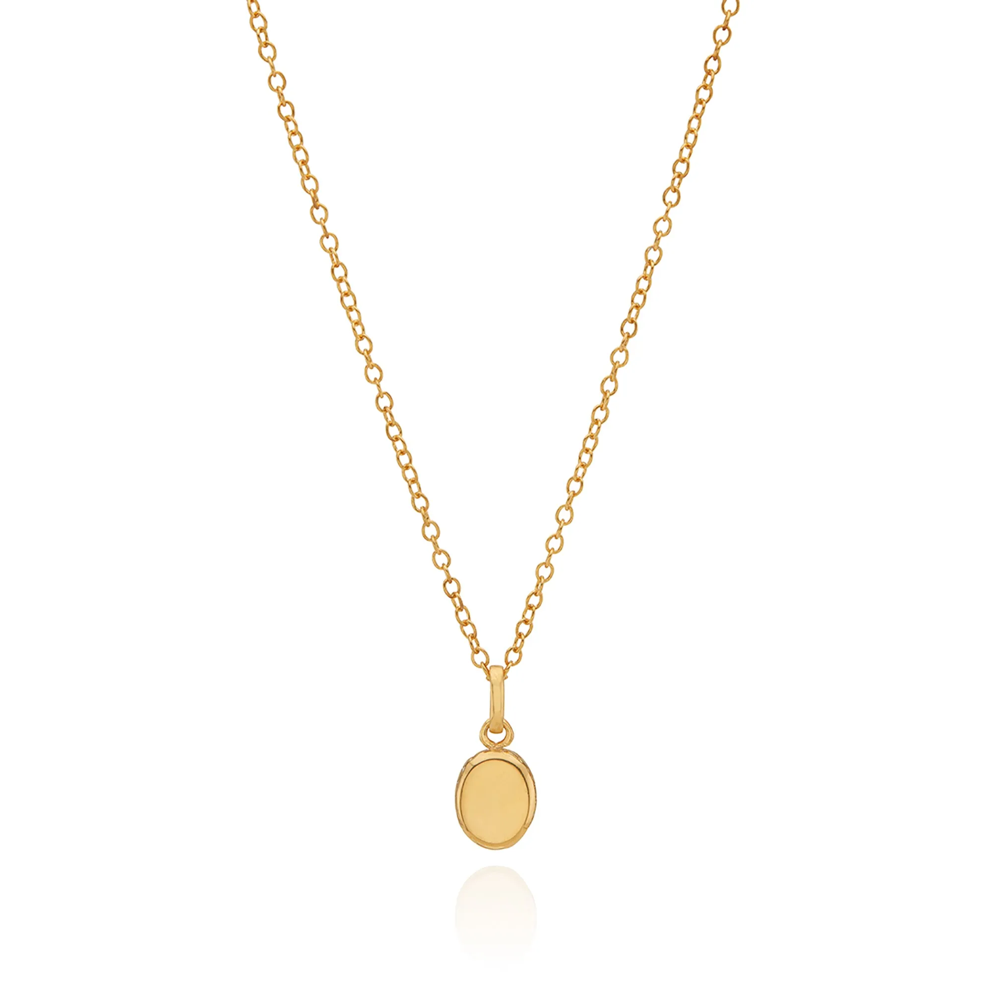 Small Sunstone Oval Engravable Pendant Necklace sold by Anna Beck product image thumbnail 4