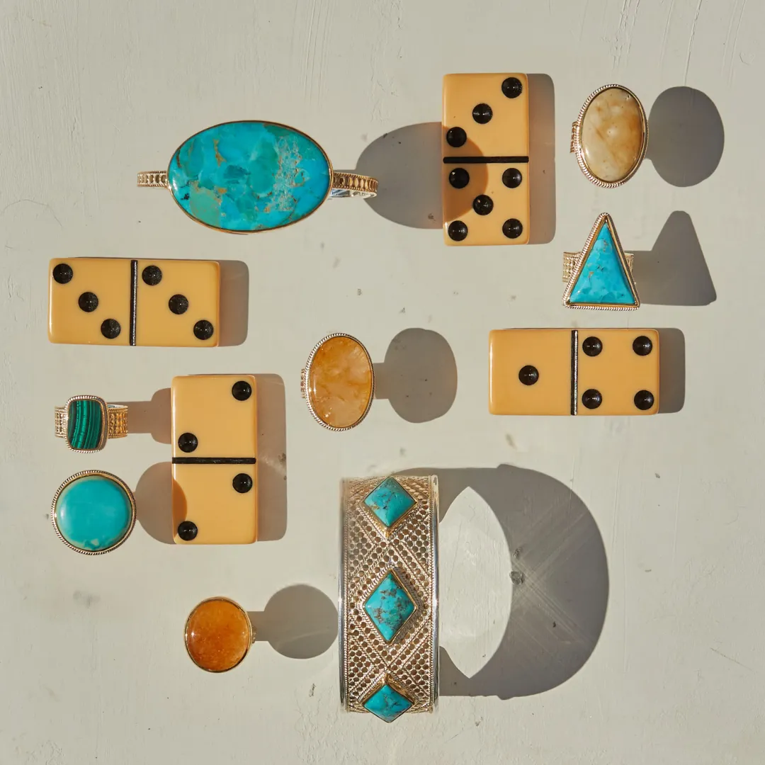 Malachite Cushion Ring sold by Anna Beck product image thumbnail 3