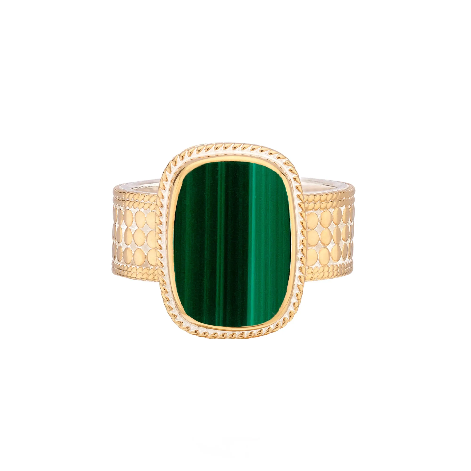 Malachite Cushion Ring sold by Anna Beck