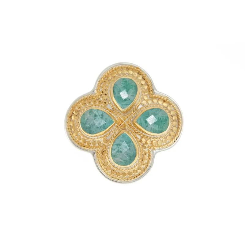 Amazonite Clover RIng sold by Anna Beck