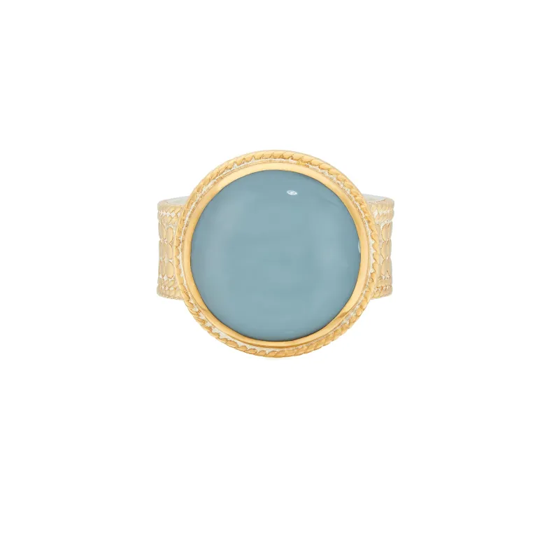 Blue Opal Cocktail Ring made by Anna Beck
