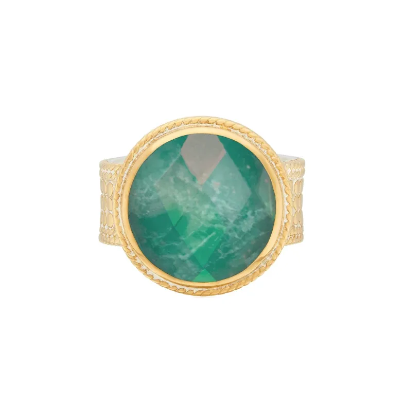 Malachite Moonstone Cocktail Ring sold by Anna Beck