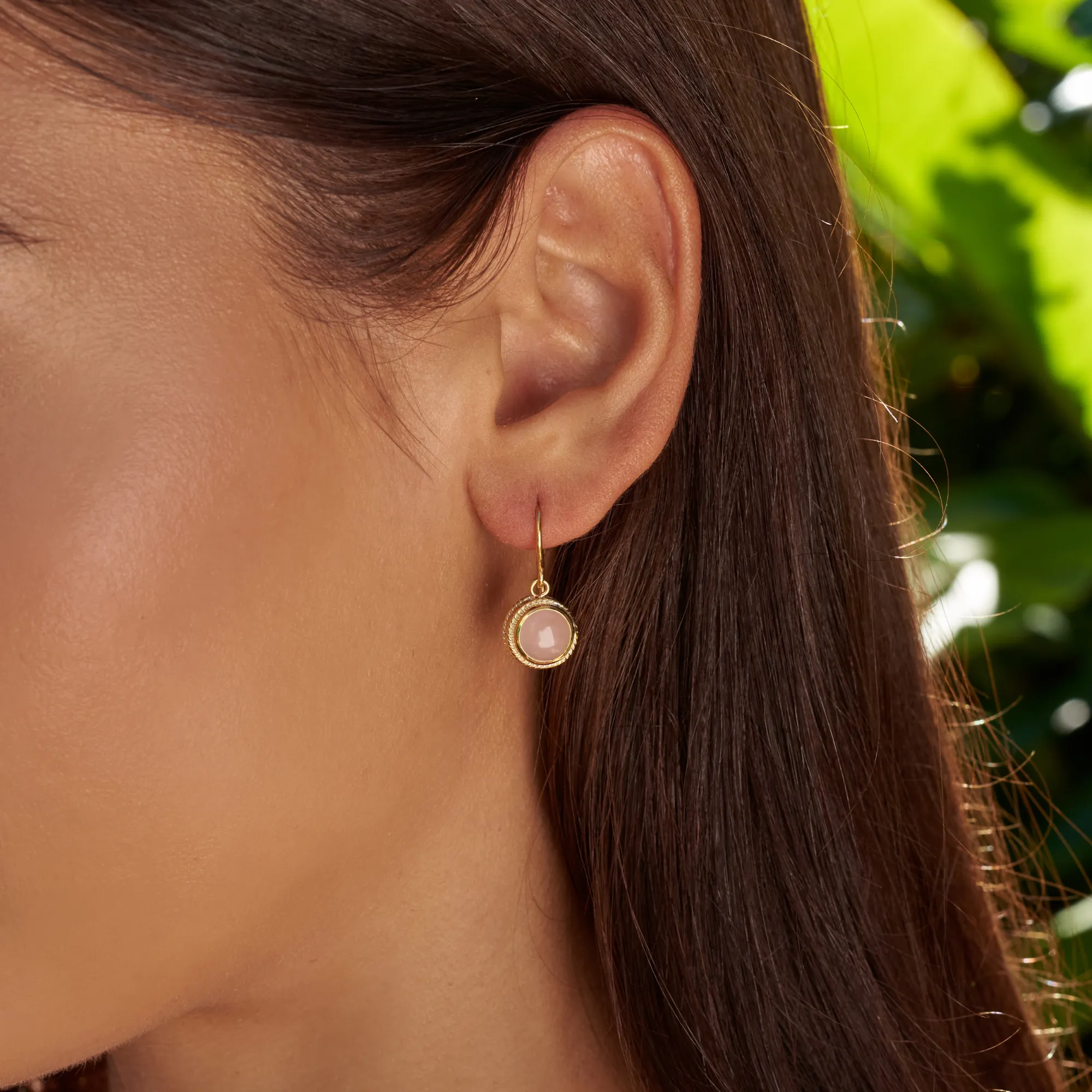 Green Quartz Circle Drop Earrings sold by Anna Beck product image thumbnail 2