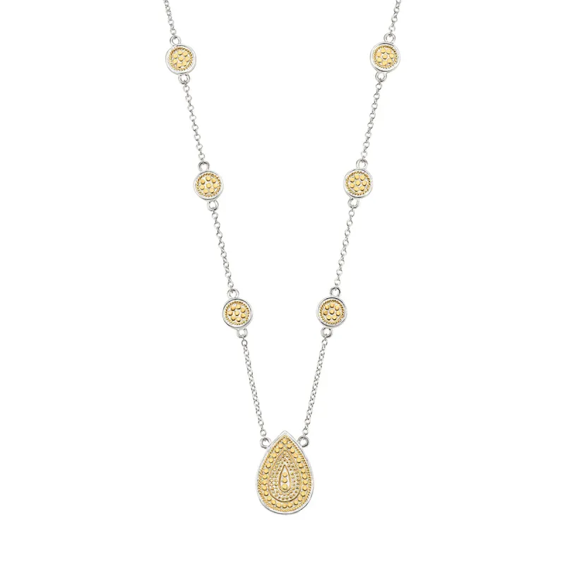 Signature Teardrop Pendant Necklace - Gold made by Anna Beck