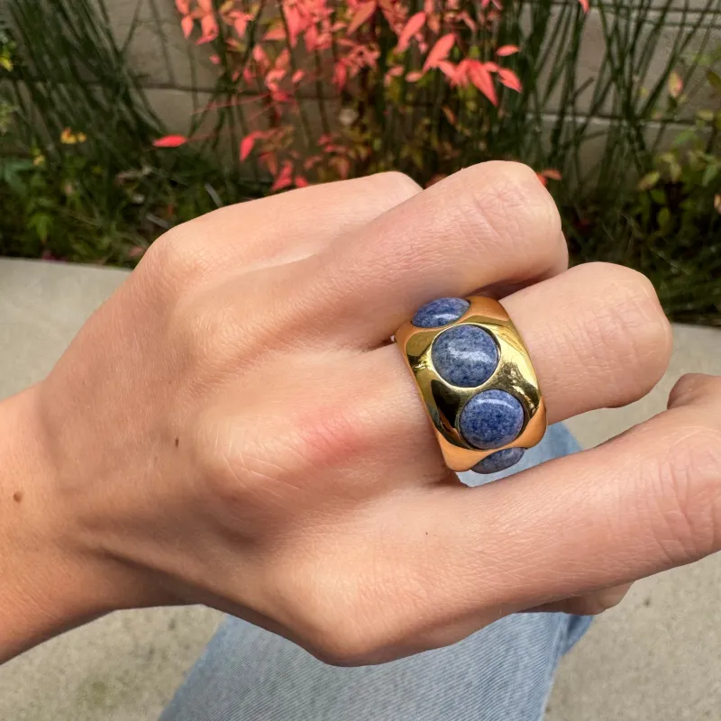 Dumortierite Multi-Stone Band Ring - AS IS - FINAL SALE sold by Anna Beck