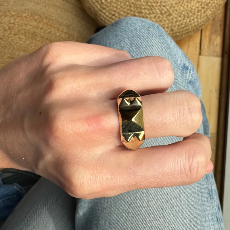 Large Vermeil Studded Band Ring - AS IS - FINAL SALE sold by Anna Beck