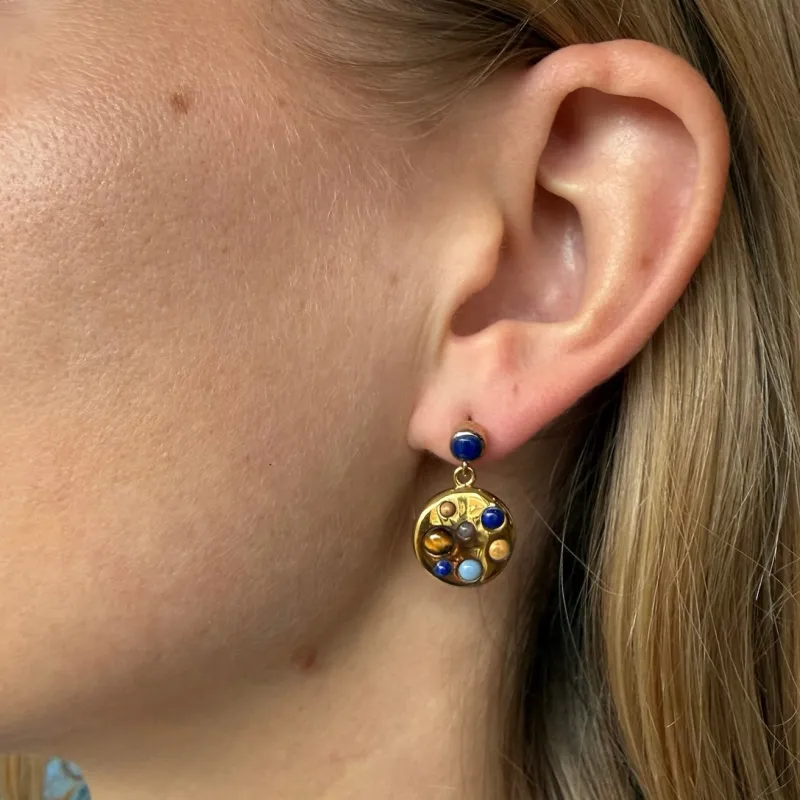 Multi-Stone Wavy Drop Earrings - AS IS - FINAL SALE sold by Anna Beck