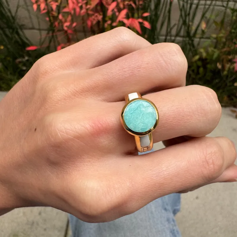 Amazonite & White Agate Cocktail Ring - AS IS - FINAL SALE sold by Anna Beck