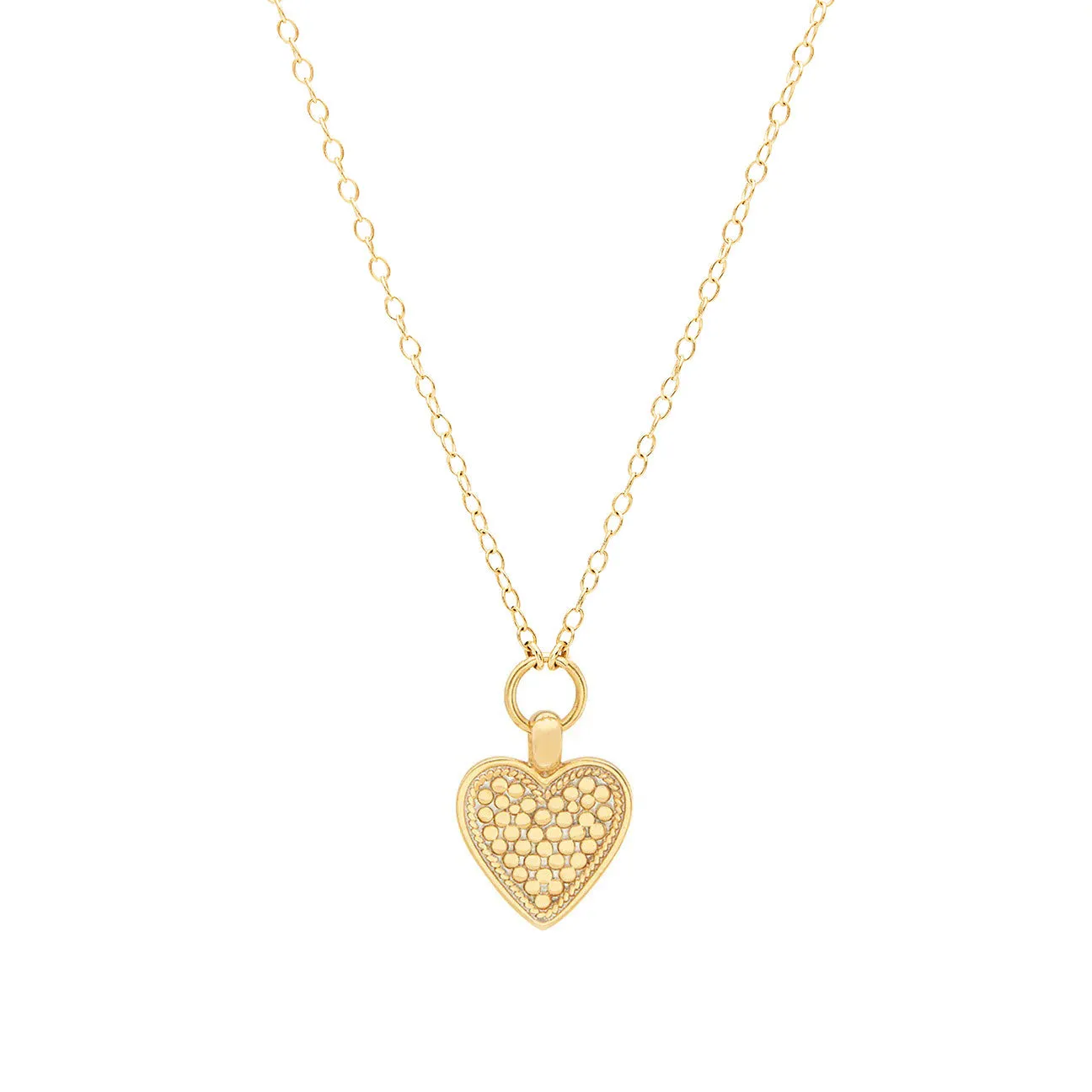Engravable Heart Necklace – Gold sold by Anna Beck