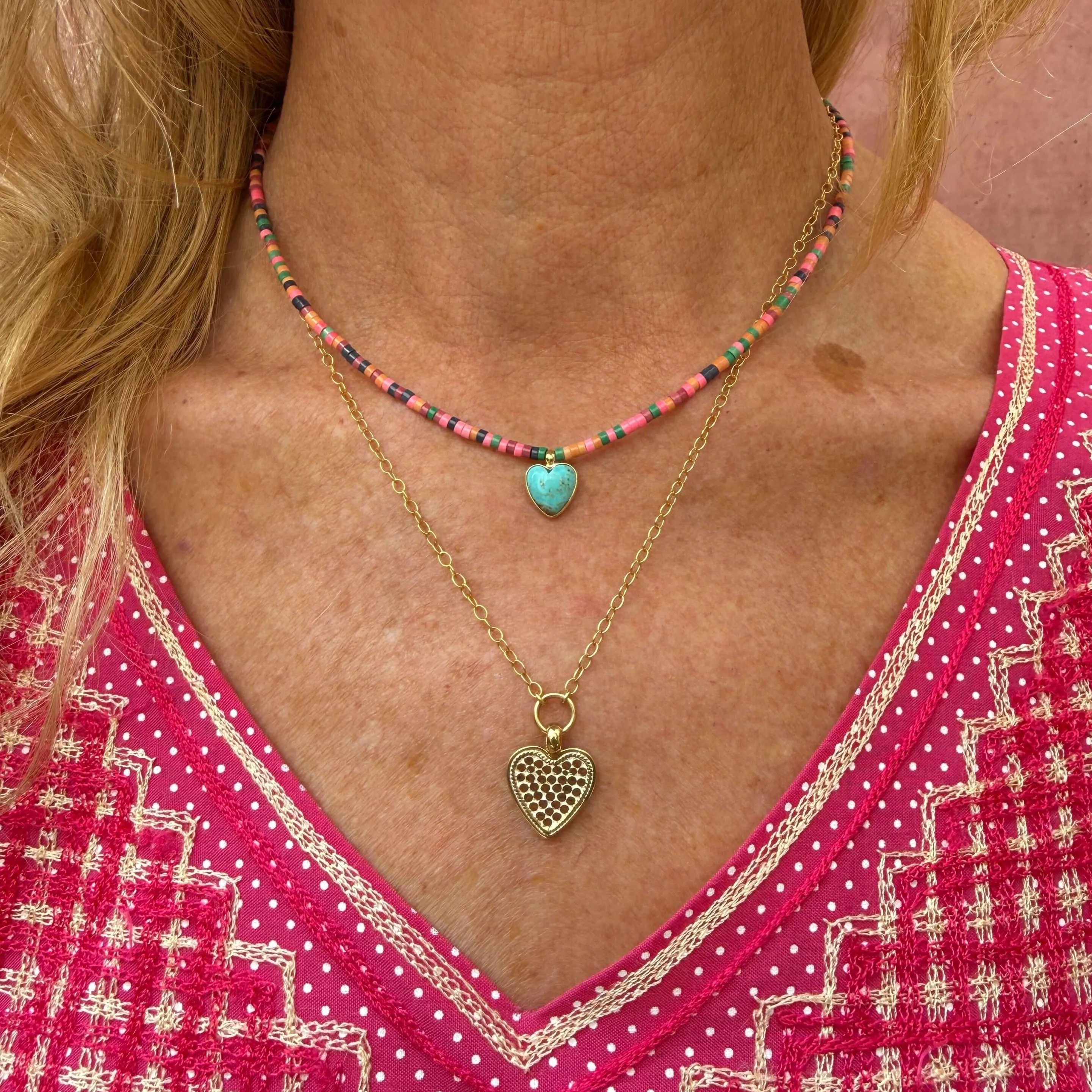 Engravable Heart Necklace – Gold sold by Anna Beck product image thumbnail 4