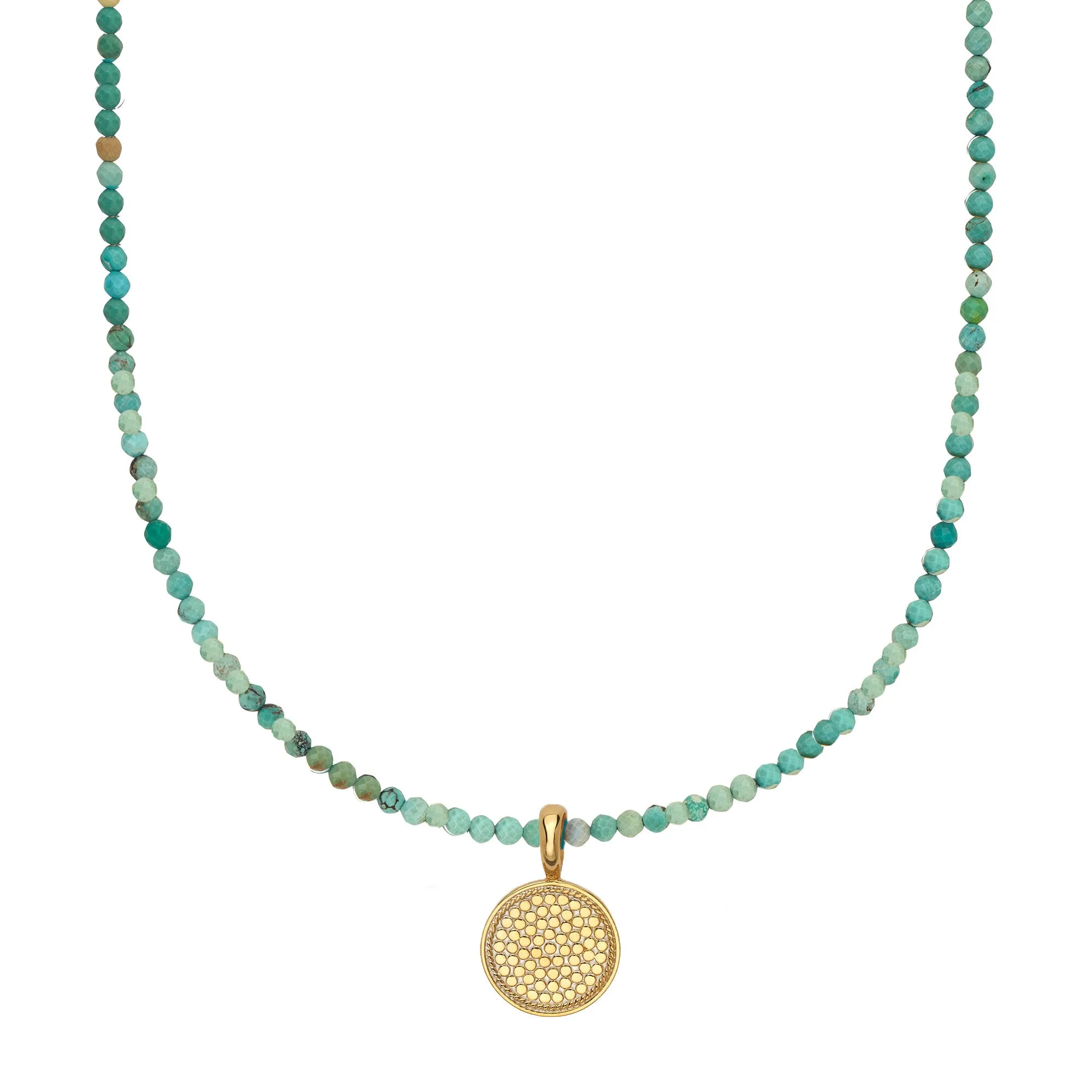 Turquoise Removable Pendant Necklace - Delicate sold by Anna Beck