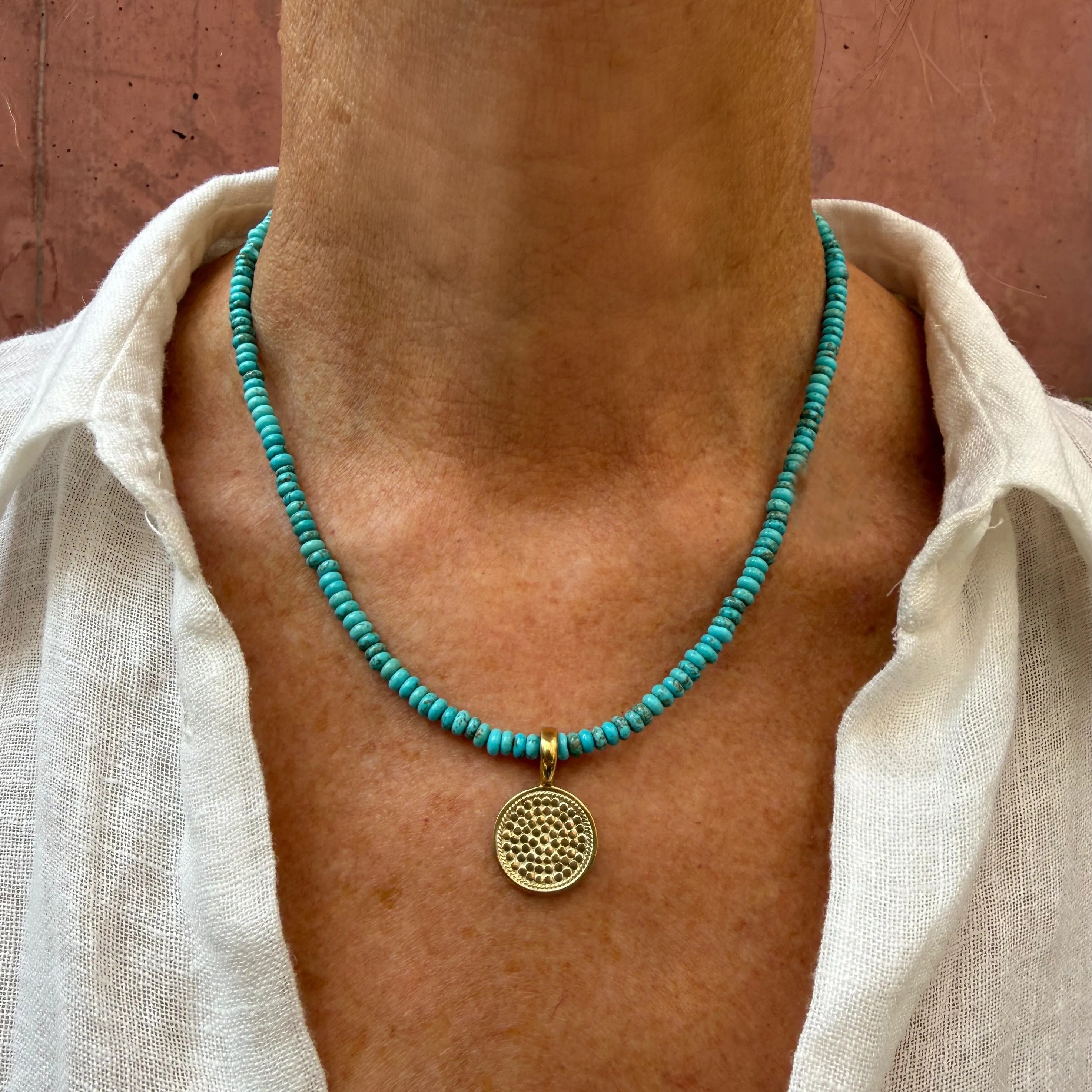 Turquoise Removable Pendant Necklace sold by Anna Beck product image thumbnail 3