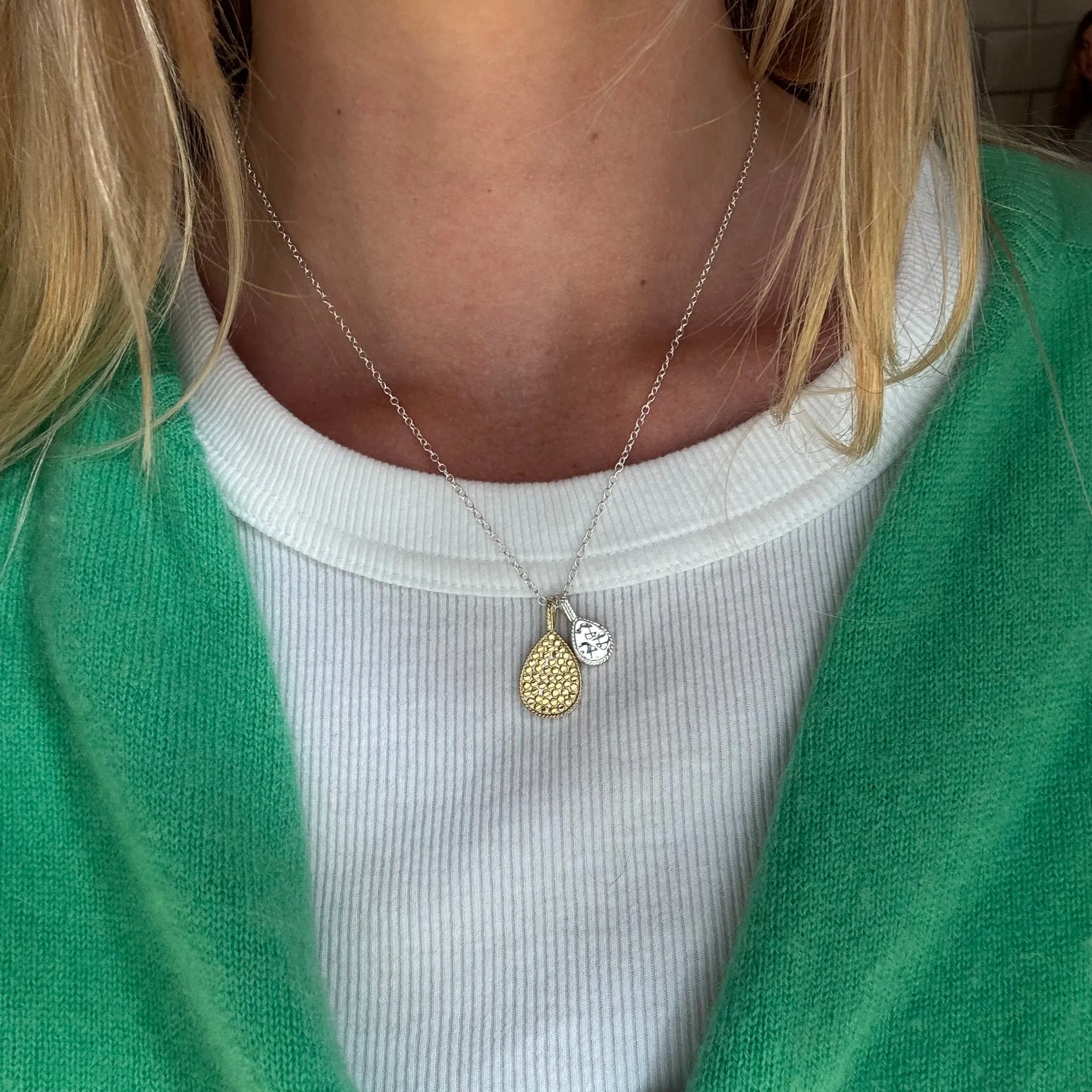 Hammered Double Drop Necklace - Reversible- AS IS - FINAL SALE sold by Anna Beck product image thumbnail 3