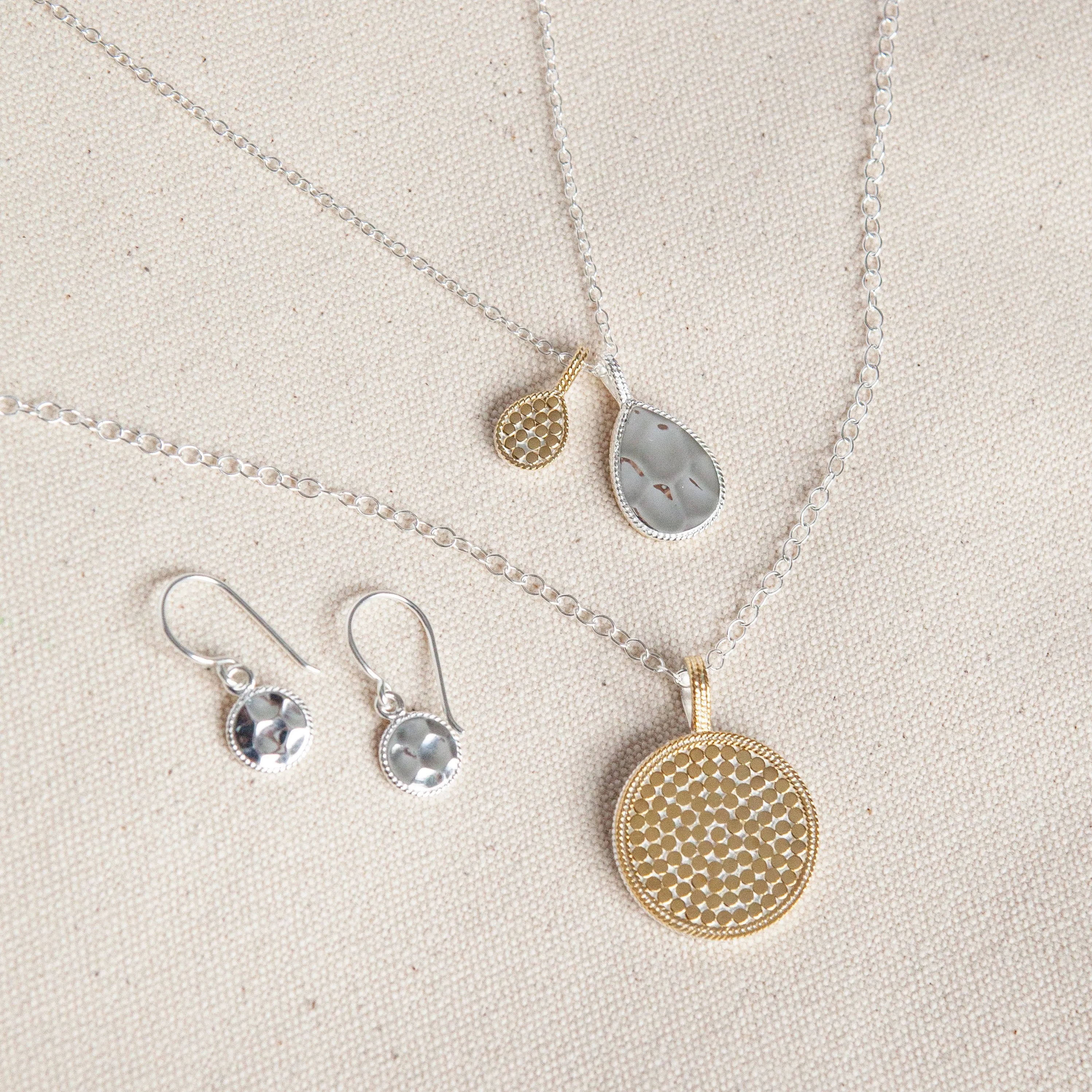 Hammered Double Drop Necklace - Reversible- AS IS - FINAL SALE sold by Anna Beck product image thumbnail 5