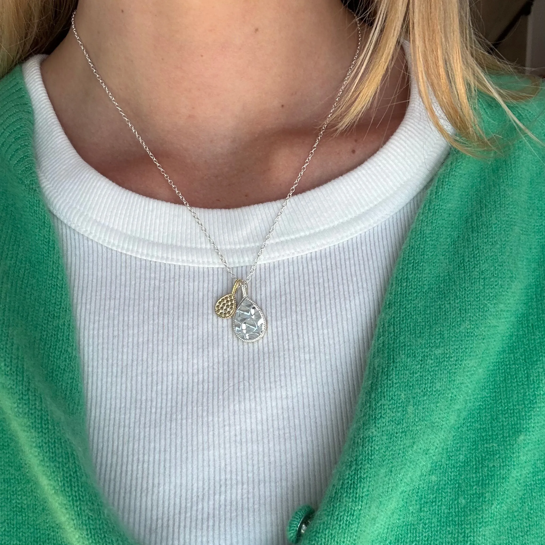 Hammered Double Drop Necklace - Reversible- AS IS - FINAL SALE sold by Anna Beck product image thumbnail 4