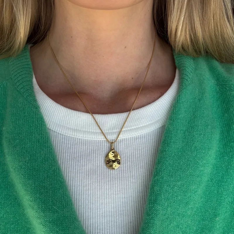 Gold Wavy Pendant Necklace, 16-18"- AS IS - FINAL SALE made by Anna Beck