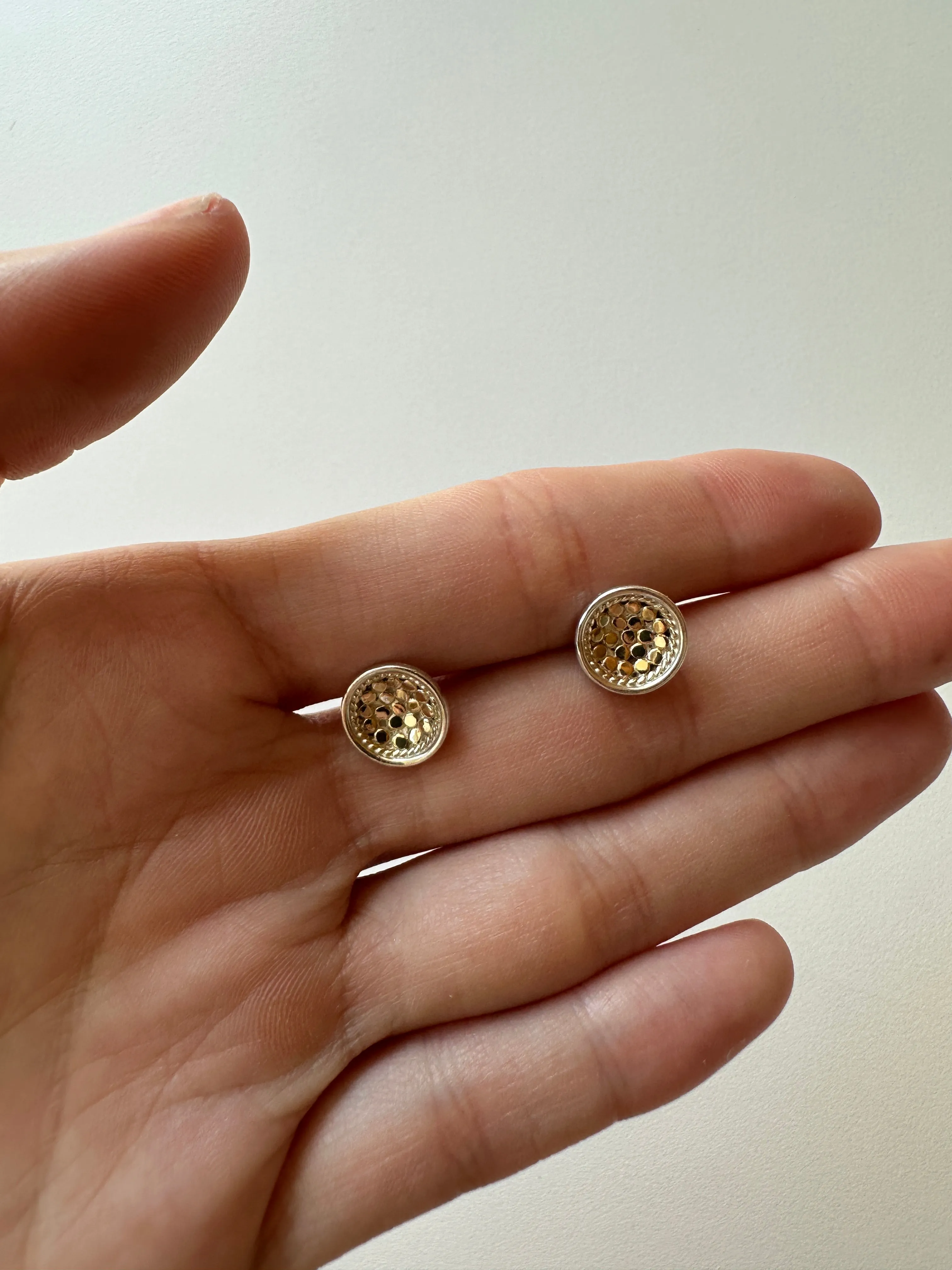 Classic Dish Stud Earrings - Gold - AS IS - FINAL SALE sold by Anna Beck product image thumbnail 3