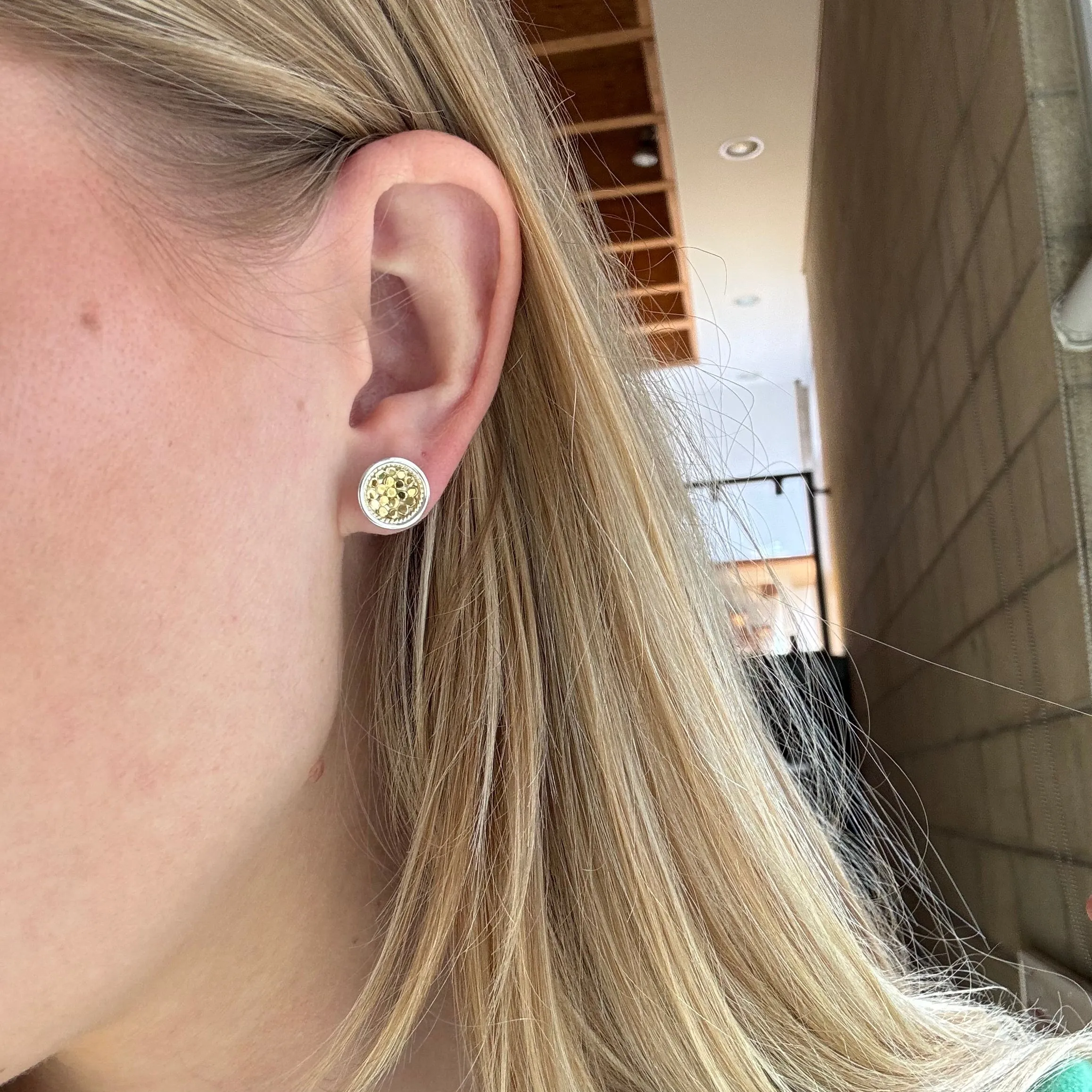 Classic Dish Stud Earrings - Gold - AS IS - FINAL SALE sold by Anna Beck product image thumbnail 2